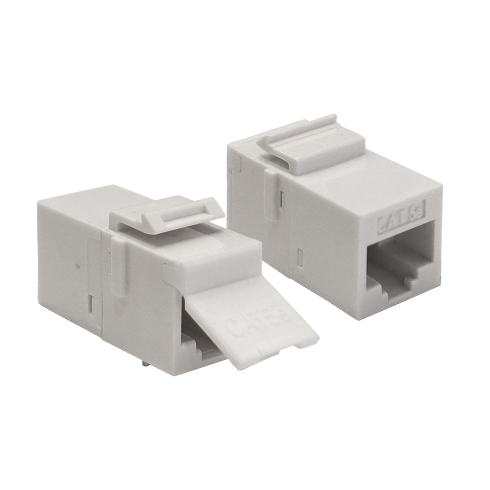 Повторитель портов RJ-45, неэкранированный, кат.5E, формата Keystone, белый