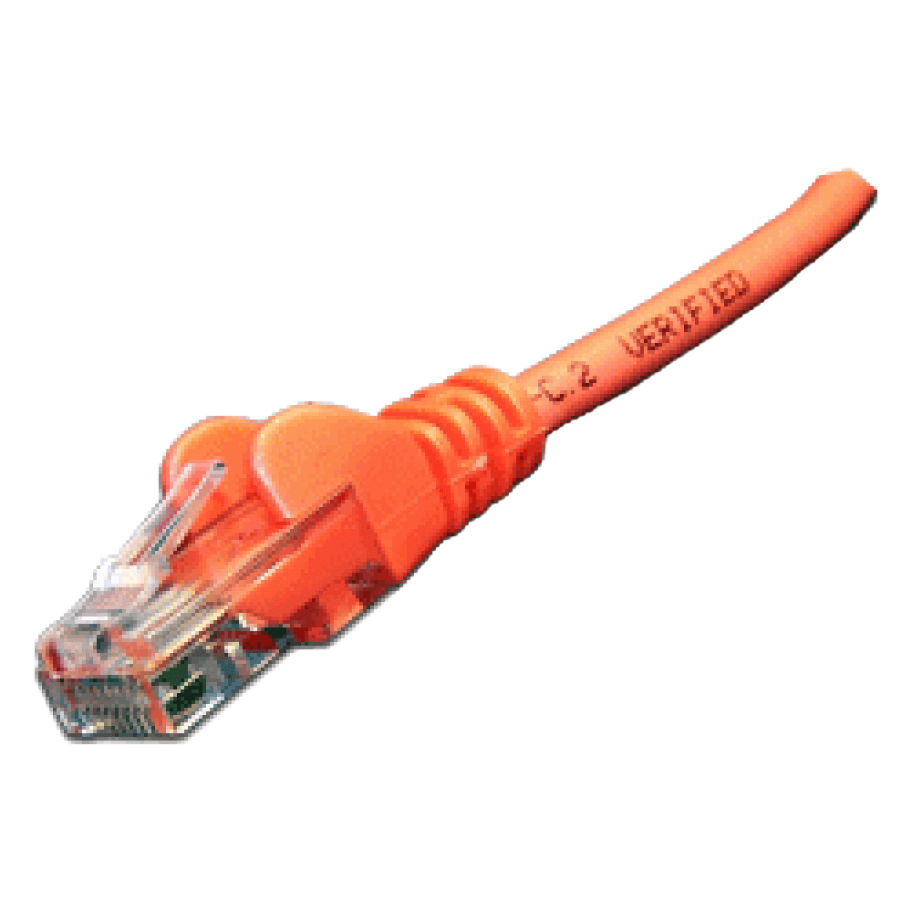 Патч-корд LANMASTER LSZH UTP кат.6, с заливными колпачками, 1.0 м, оранжевый__