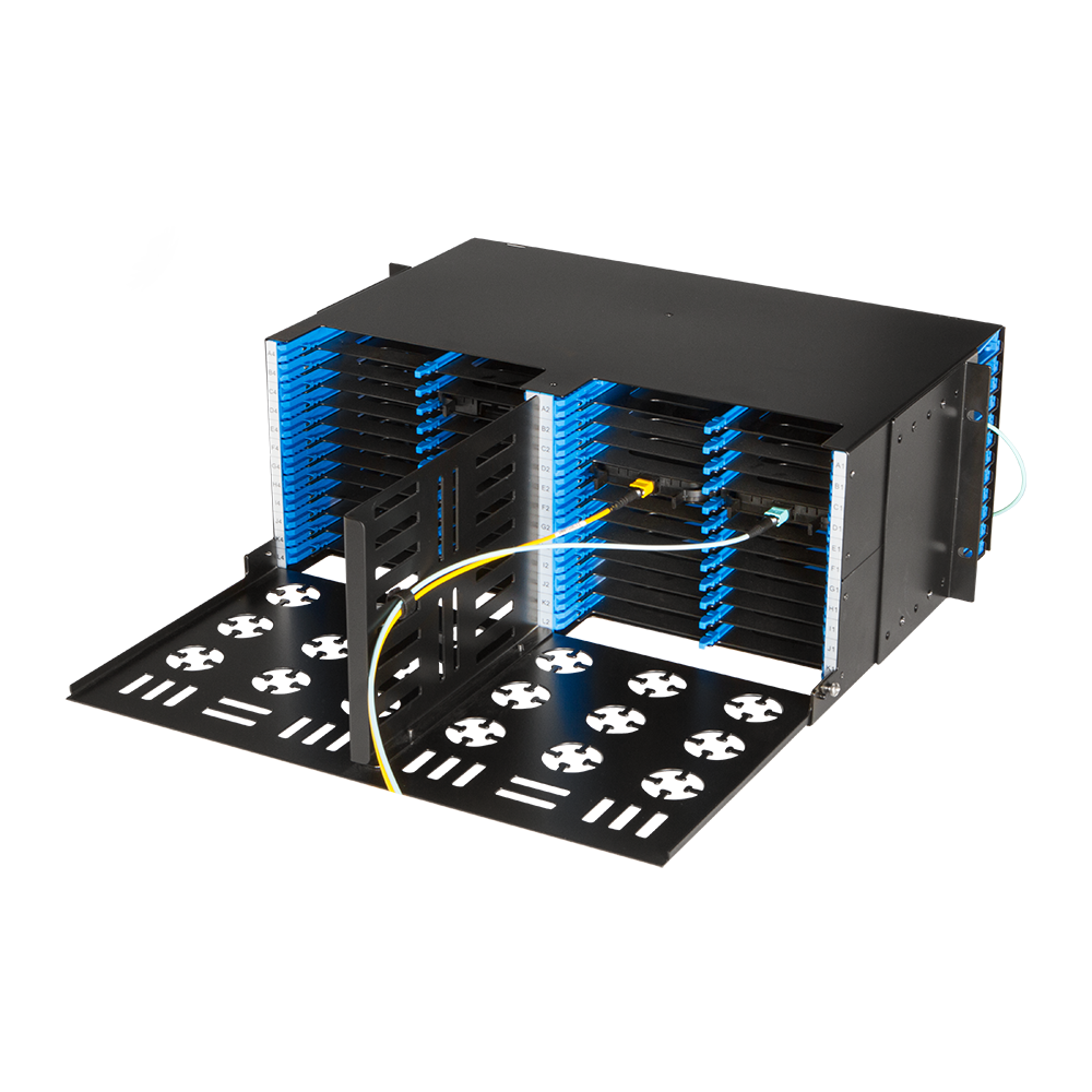 Бокс 19" на 48 компактных кассет MPO, 4U, черный__