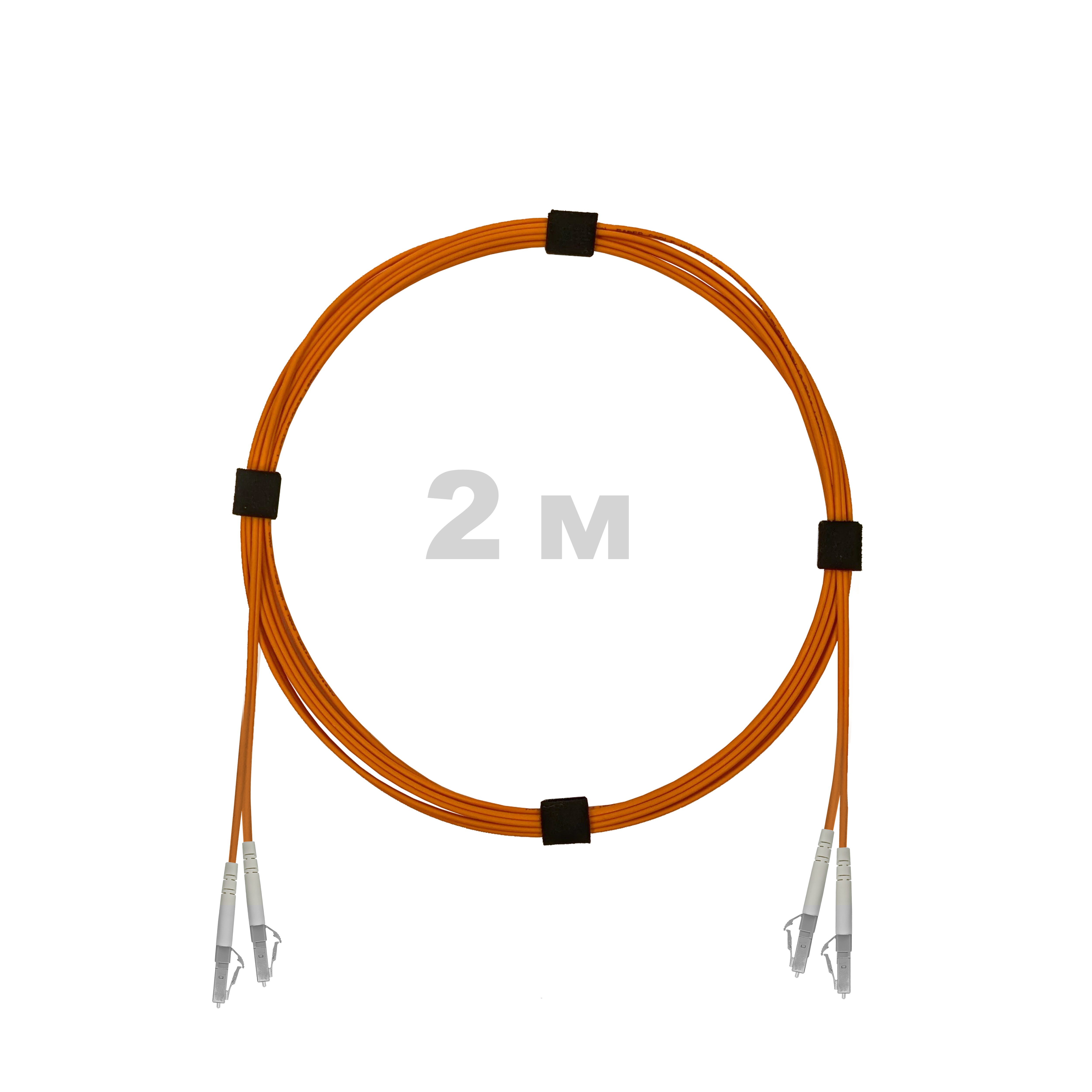 Патч-корд оптический армированный бронированный LC/UPC-LC/UPC MM (OM2) Duplex 2.0mm LSZH, 2 м.