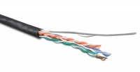 Кабель UUTP4-C5E-S24-OUT-LSZH-BK-500 UTP 4 пары внешний LSZH Hyperline Cat.5e  24 AWG одножильный
