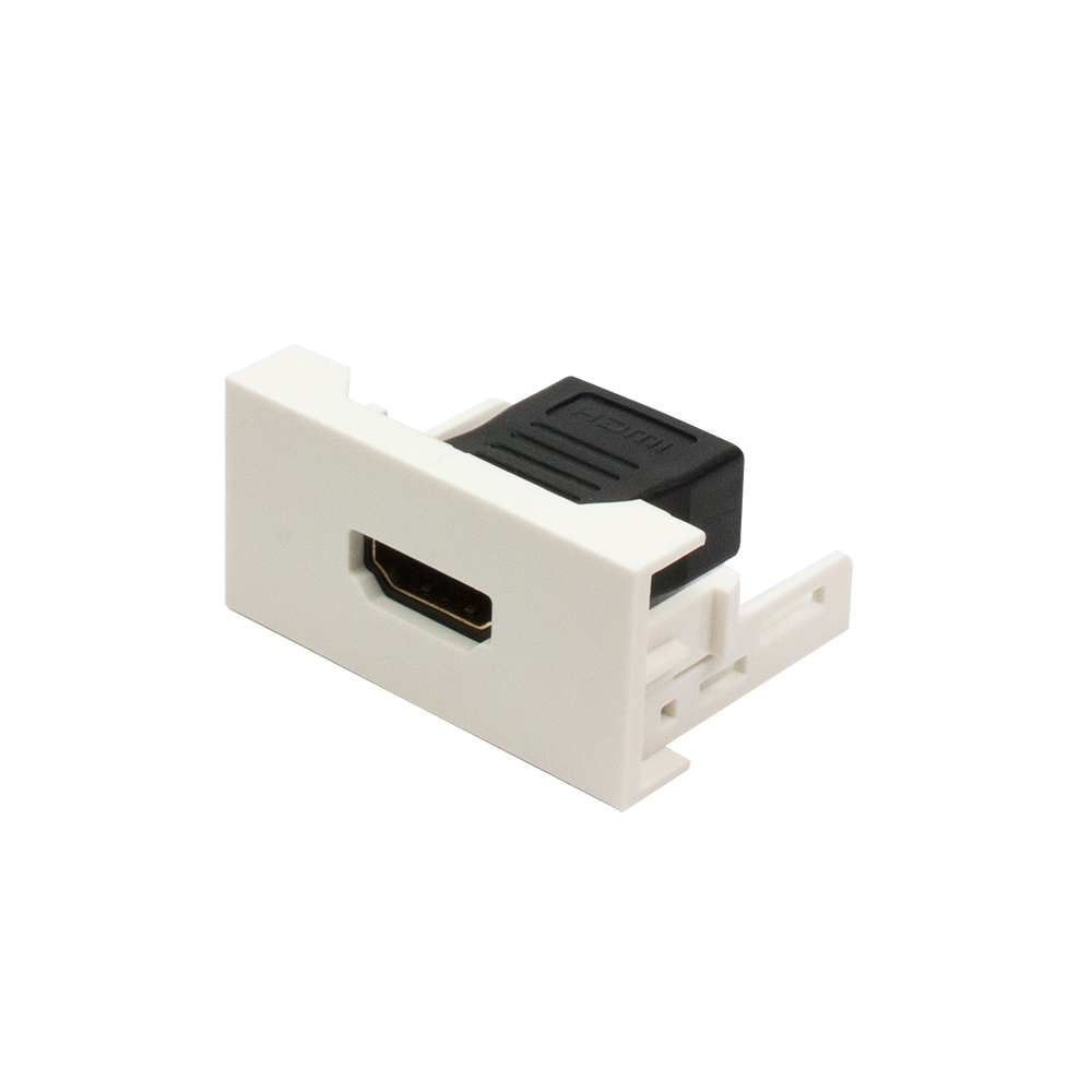 Вставка Mosaic 22.5x45 с прямым адаптером HDMI, мама-мама, белая