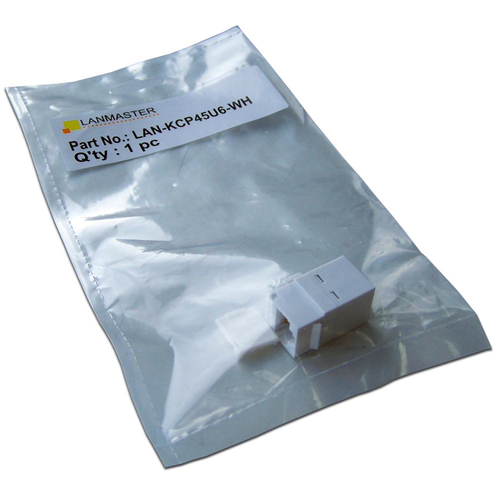 Повторитель портов RJ-45, неэкранированный, кат.6, формата Keystone, белый__