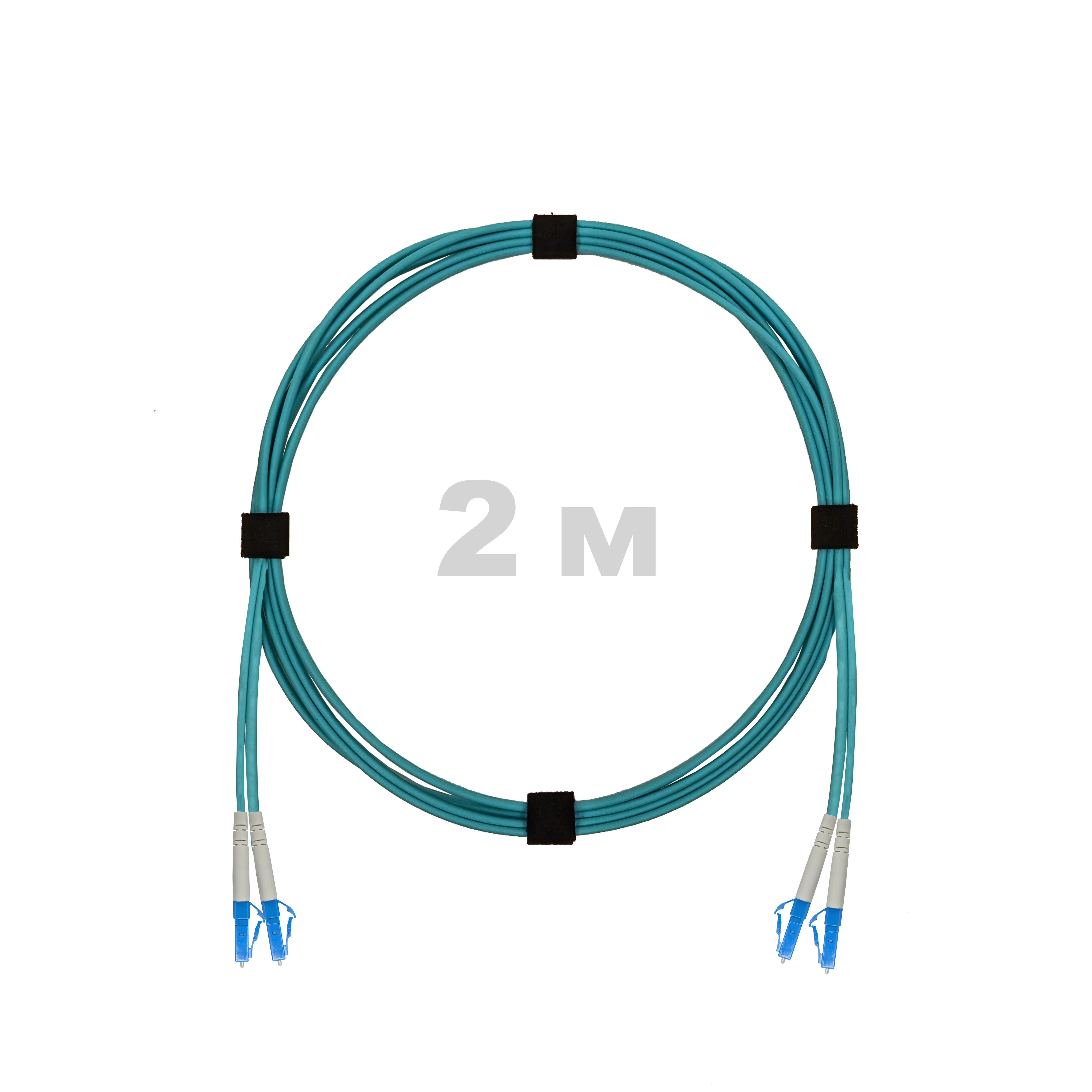 Патч-корд оптический армированный бронированный LC/UPC-LC/UPC MM (OM3) Duplex 2.0mm LSZH, 2 м.