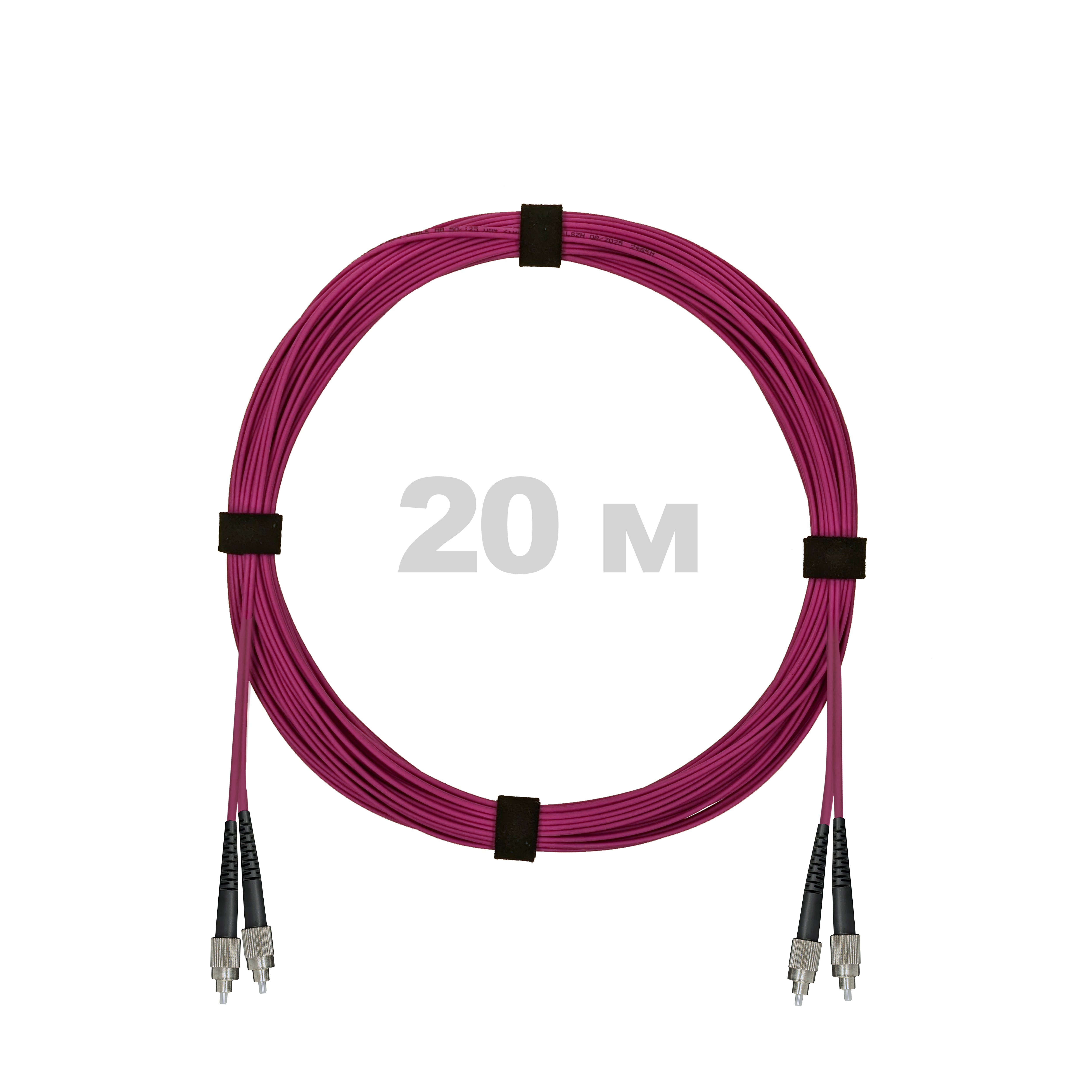 Патч-корд оптический FC/UPC-FC/UPC MM (OM4) 3mm duplex LSZH,  20 м.