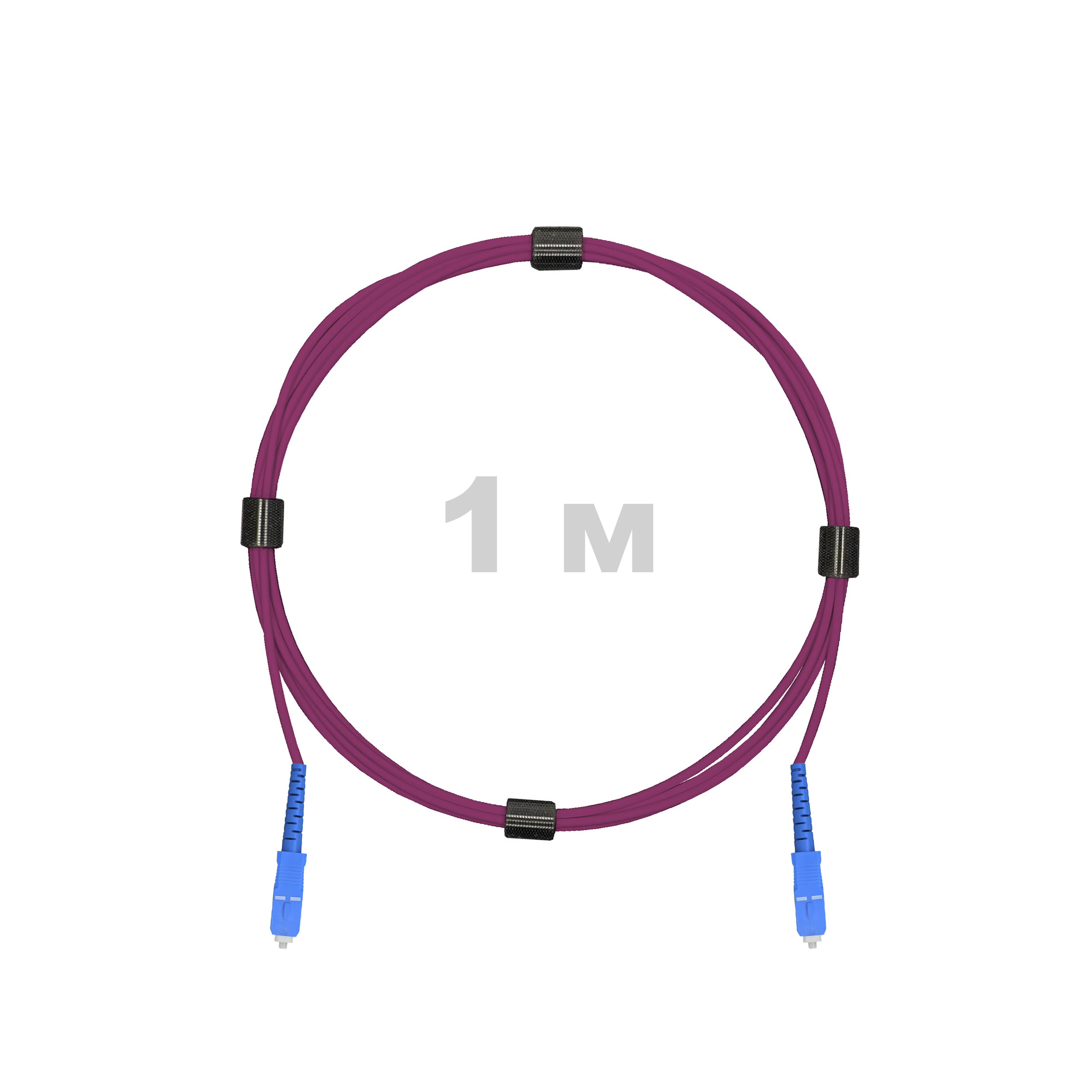 Патч-корд оптический SC/UPC-SC/UPC MM (OM4) 2mm simplex LSZH,  1 м.