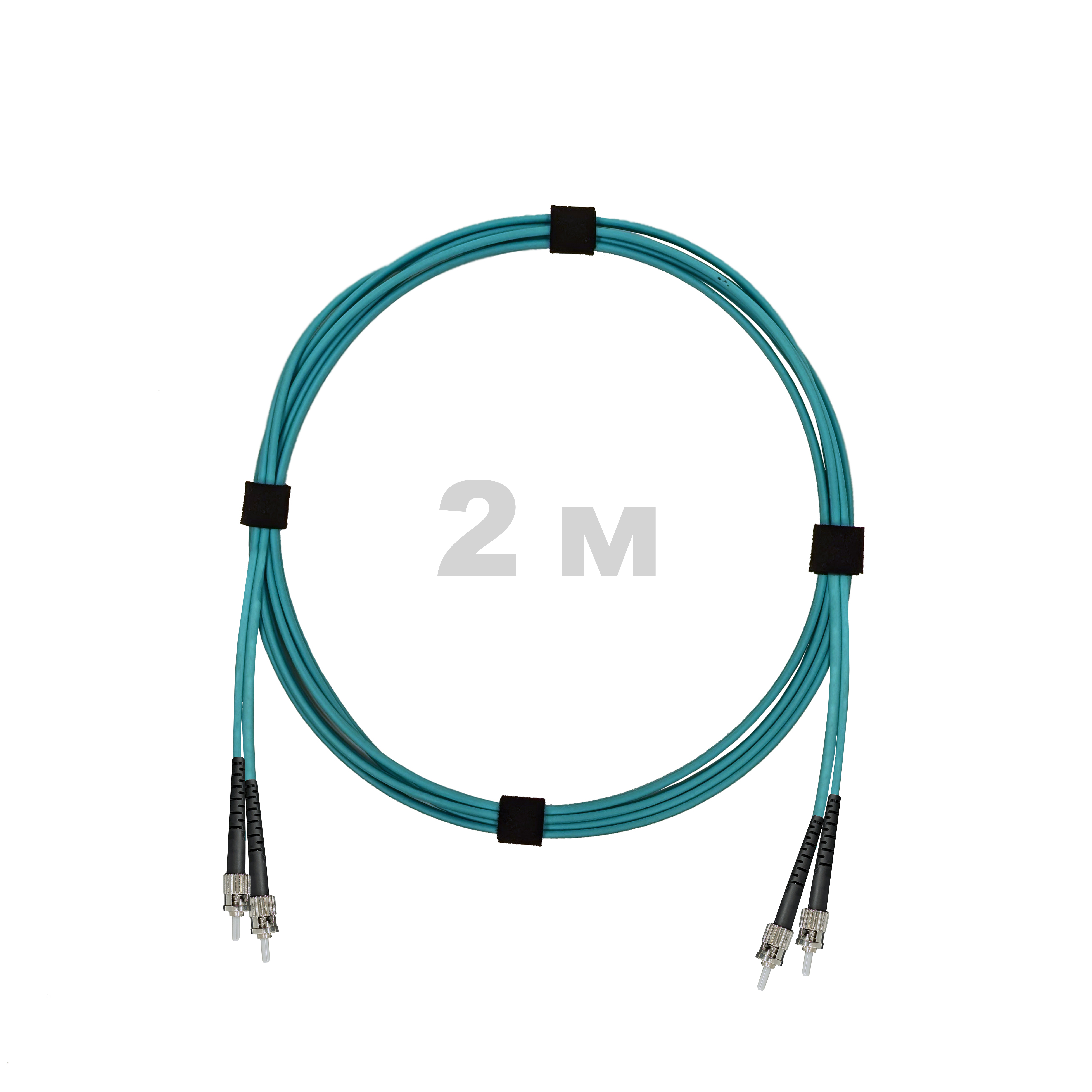 Патч-корд оптический ST/PC-ST/PC MM (OM3) 2mm duplex LSZH,  2 м.