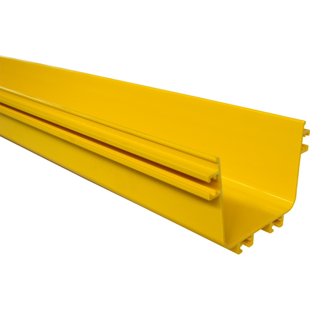 Прямая секция оптического лотка, 100x120 мм, 2 метра, желтая