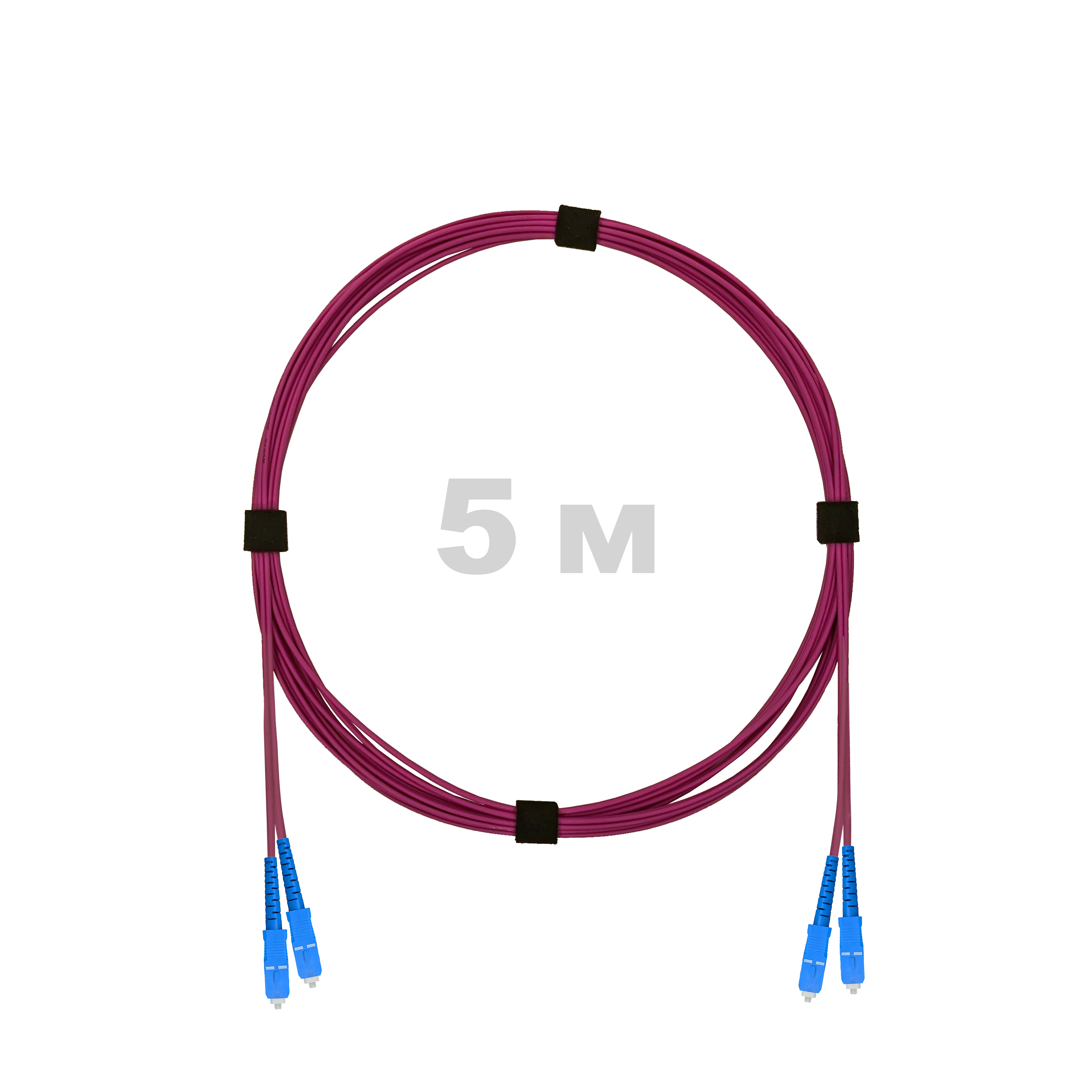 Патч-корд оптический армированный бронированный SC/UPC-SC/UPC MM (OM4) Duplex 3.0mm LSZH, 5 м.