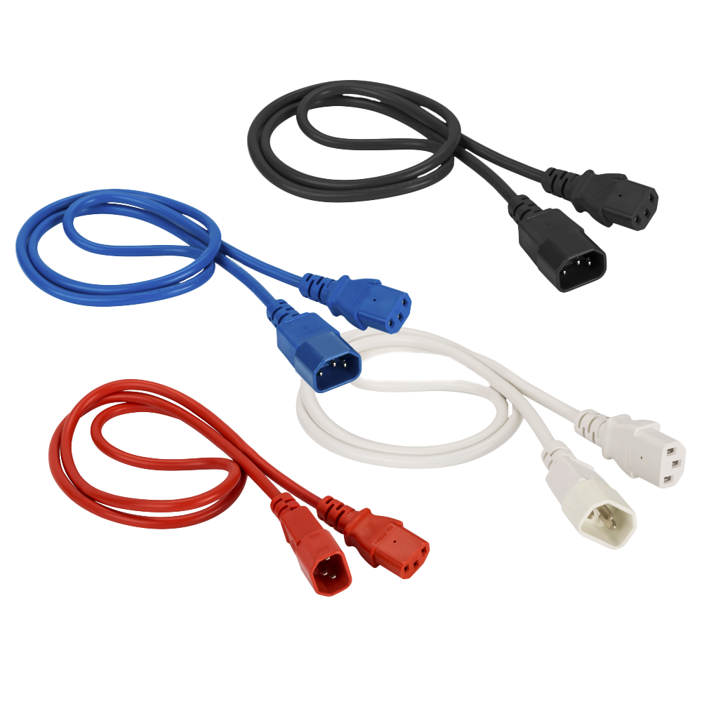 Шнур питания C13-C14, 3х0.75, 220В, 10А, красный, 5 метров