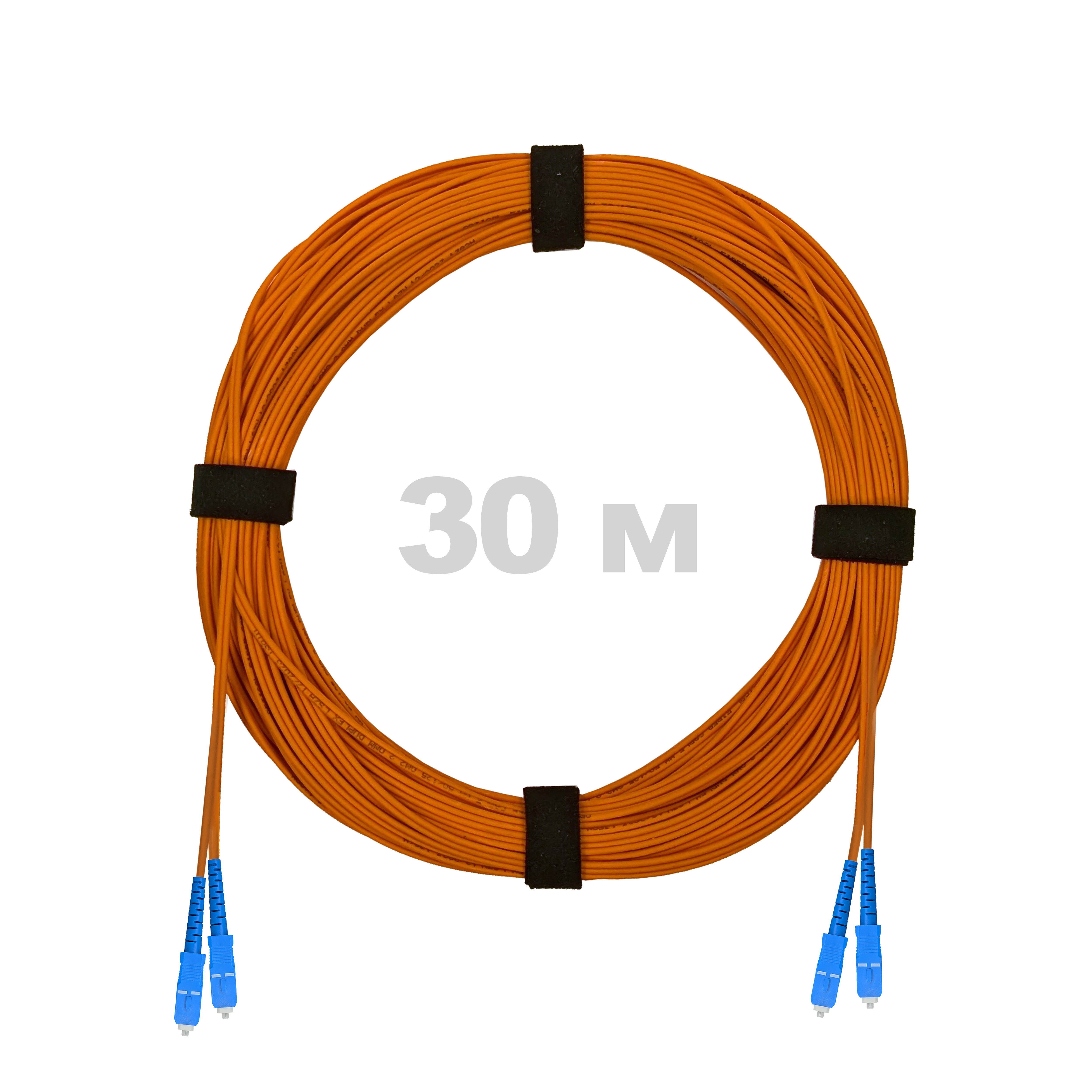 Патч-корд оптический SC/UPC-SC/UPC MM (OM2) 2mm duplex LSZH,  30 м.