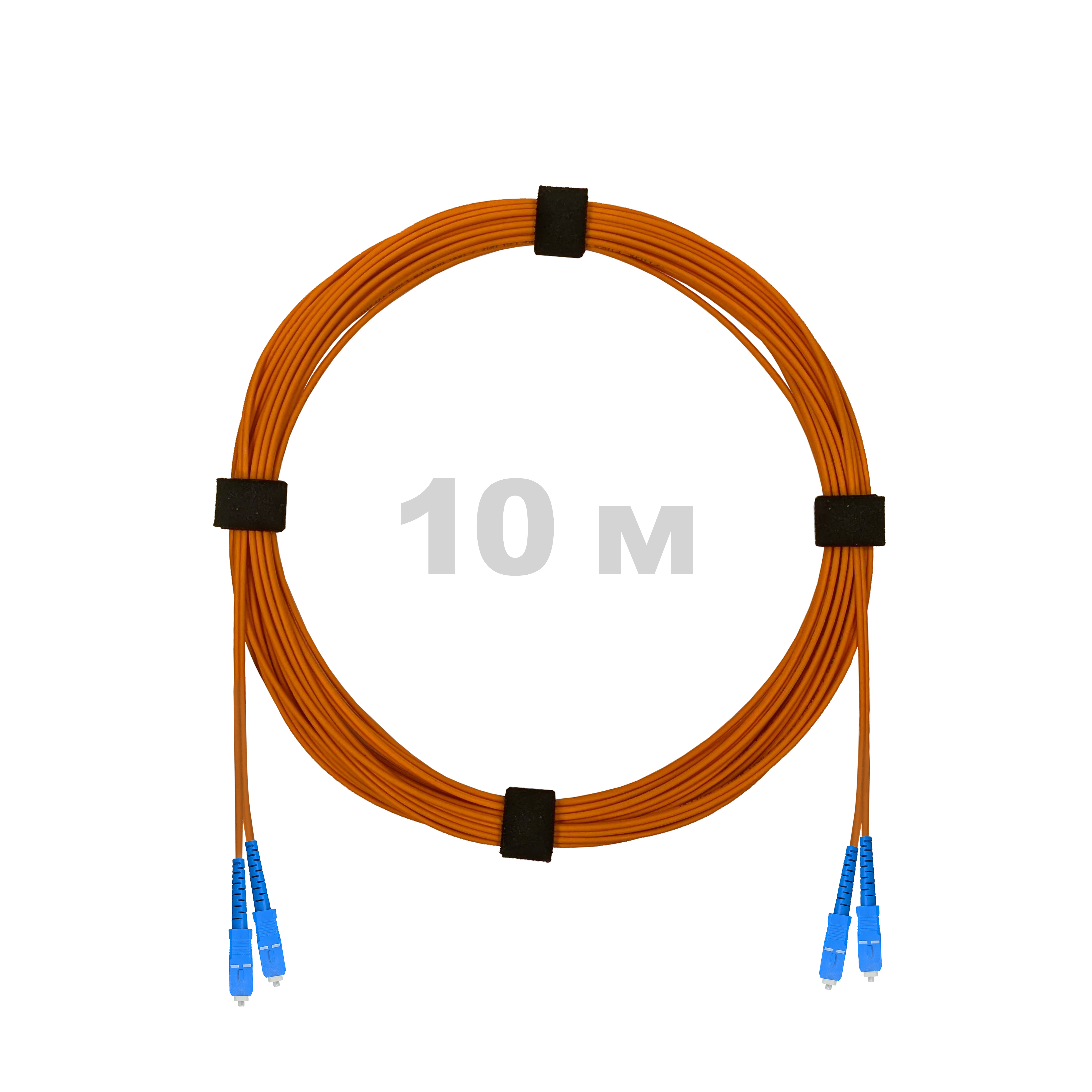 Патч-корд оптический SC/UPC-SC/UPC MM (OM2) 2mm duplex LSZH,  10 м.