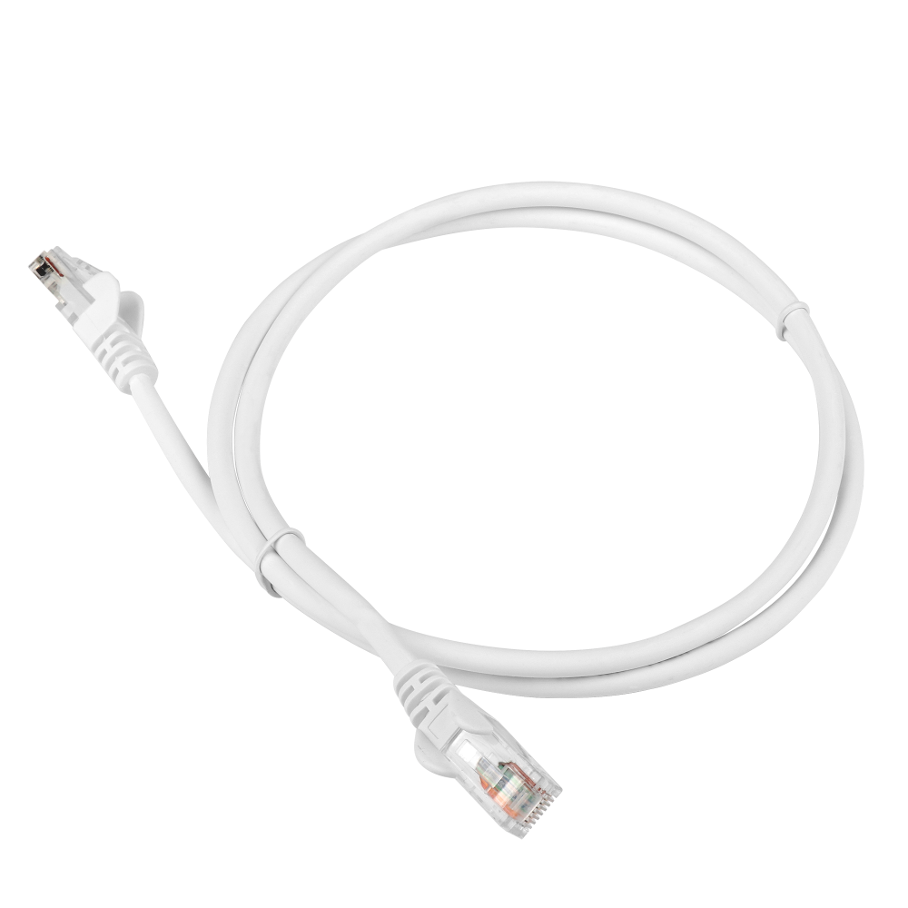 Патч-корд RJ45 - RJ45, 4 пары, UTP, категория 6, 15 м, белый, LSZH, LANMASTER LAN-PC45/U6-15-WH