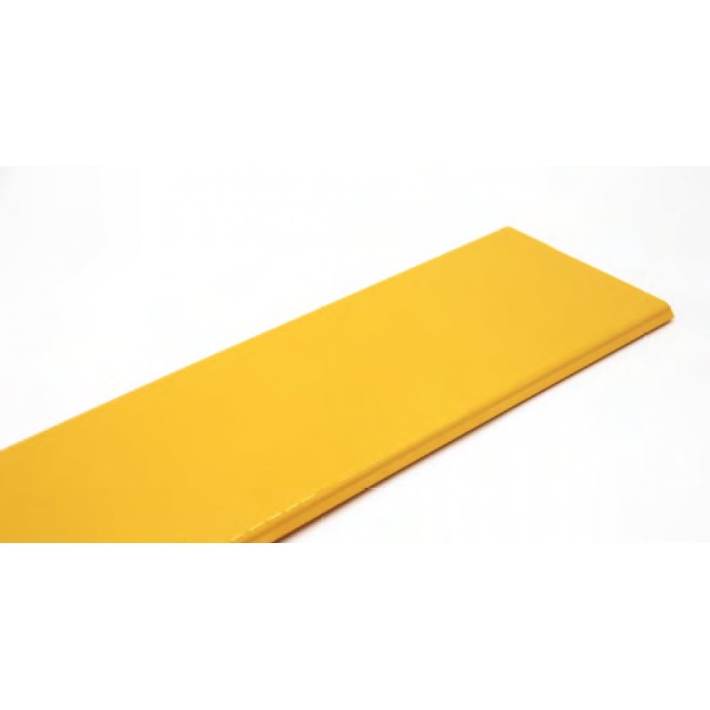 Крышка прямой секция оптического лотка, 100x120 мм, 2 метра, желтая__