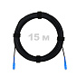 Патч-корд оптический FTTH комбинированный, диэлектрик FRP, G.657 LSZH 2SC/UPC, черный 15 м