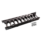 Кабельный органайзер 19" c пластиковыми пальцами глубиной 106 мм и крышкой, 2U