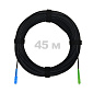 Патч-корд оптический FTTH с выносным силовым элементом, диэлектрик FRP, G.657 LSZH SC/APC-SC/UPC, черный 45 м