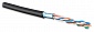 Кабель FUTP4-C5E-S22-OUT-PE-BK FTP 4 пары внешний Hyperline Cat.5e  22 AWG одножильный