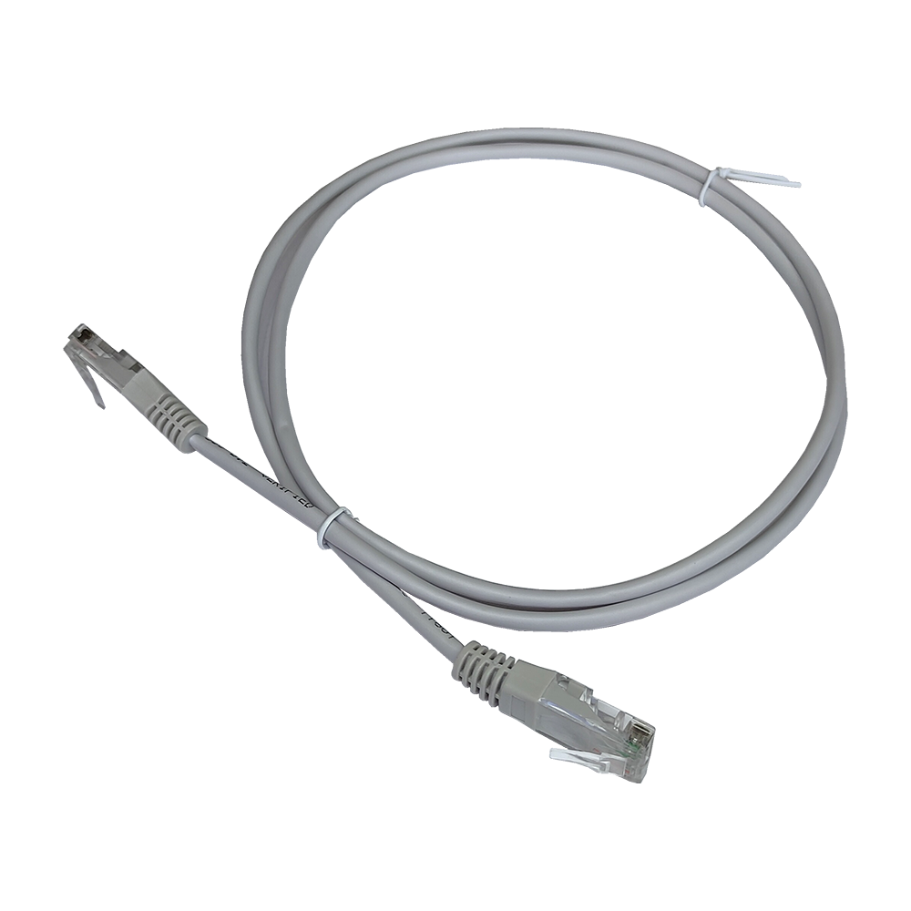 Патч-корд 2-х парный TWT UTP кат.5e, с заливными колпачками, 7.0 м, серый