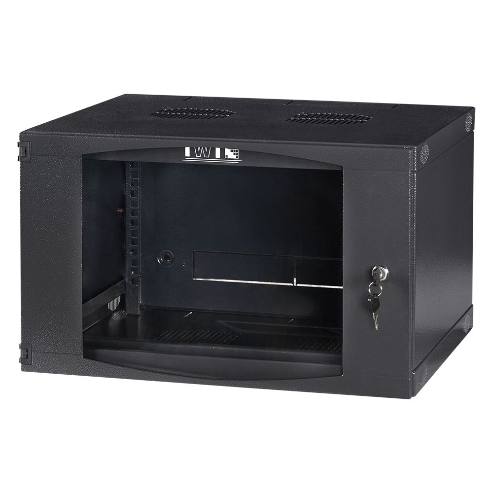 Шкаф настенный Next, 15U 550x450, стеклянная дверь, черный__