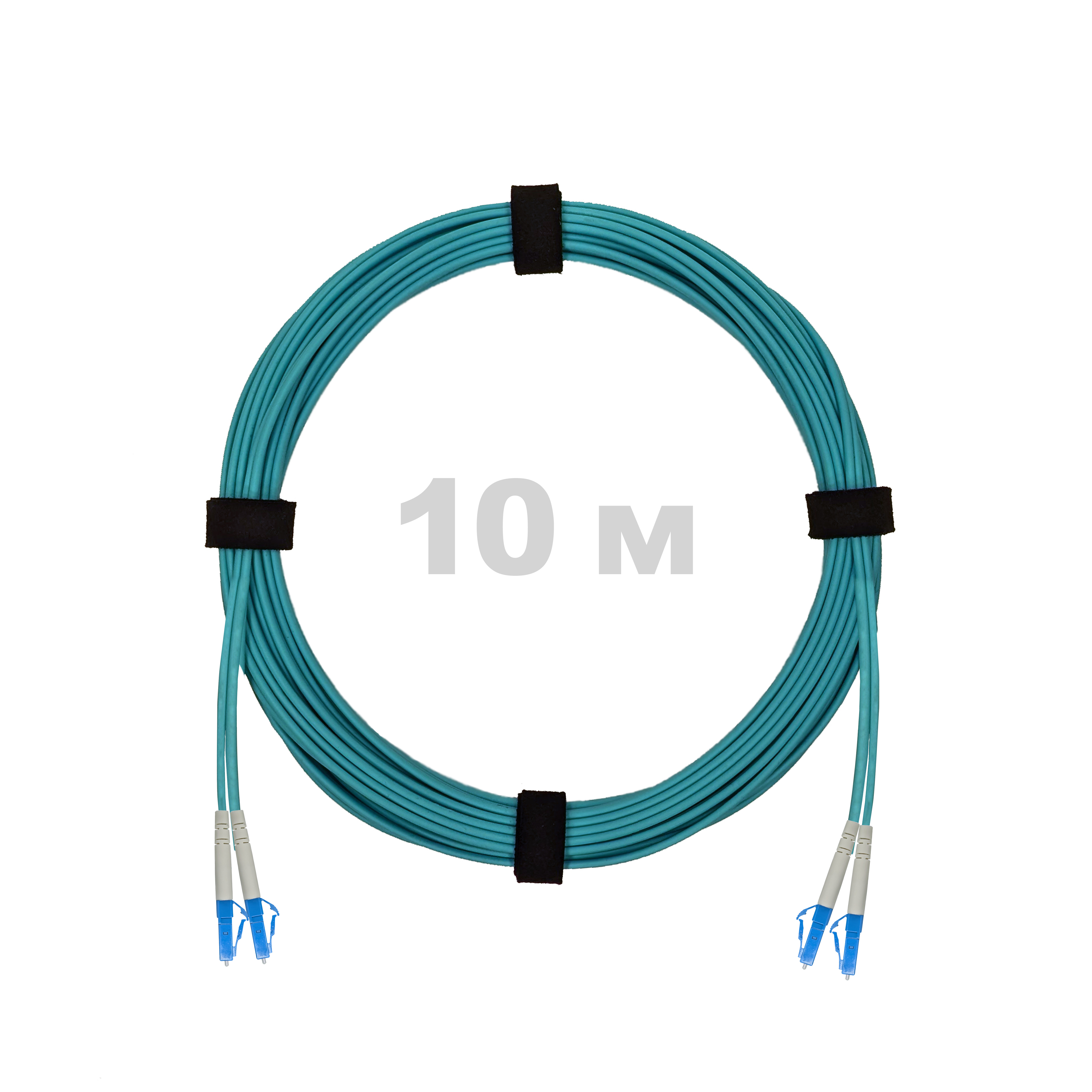 Патч-корд оптический LC/UPC-LC/UPC MM (OM3) 2mm duplex LSZH,  10 м.