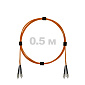 Патч-корд оптический FC/UPC-FC/UPC MM (OM2) 3mm duplex LSZH,  0.5 м.