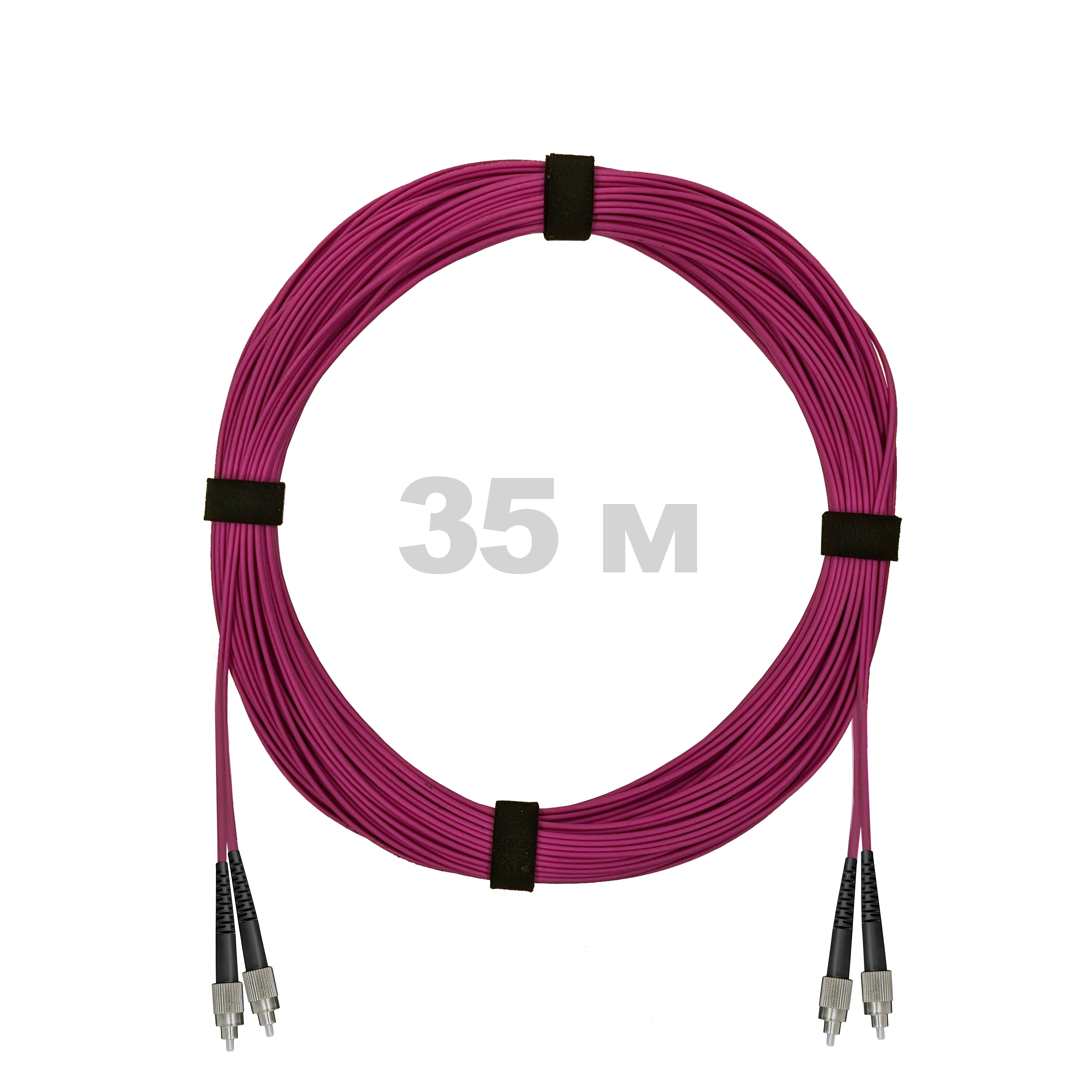 Патч-корд оптический FC/UPC-FC/UPC MM (OM4) 2mm duplex LSZH,  35 м.