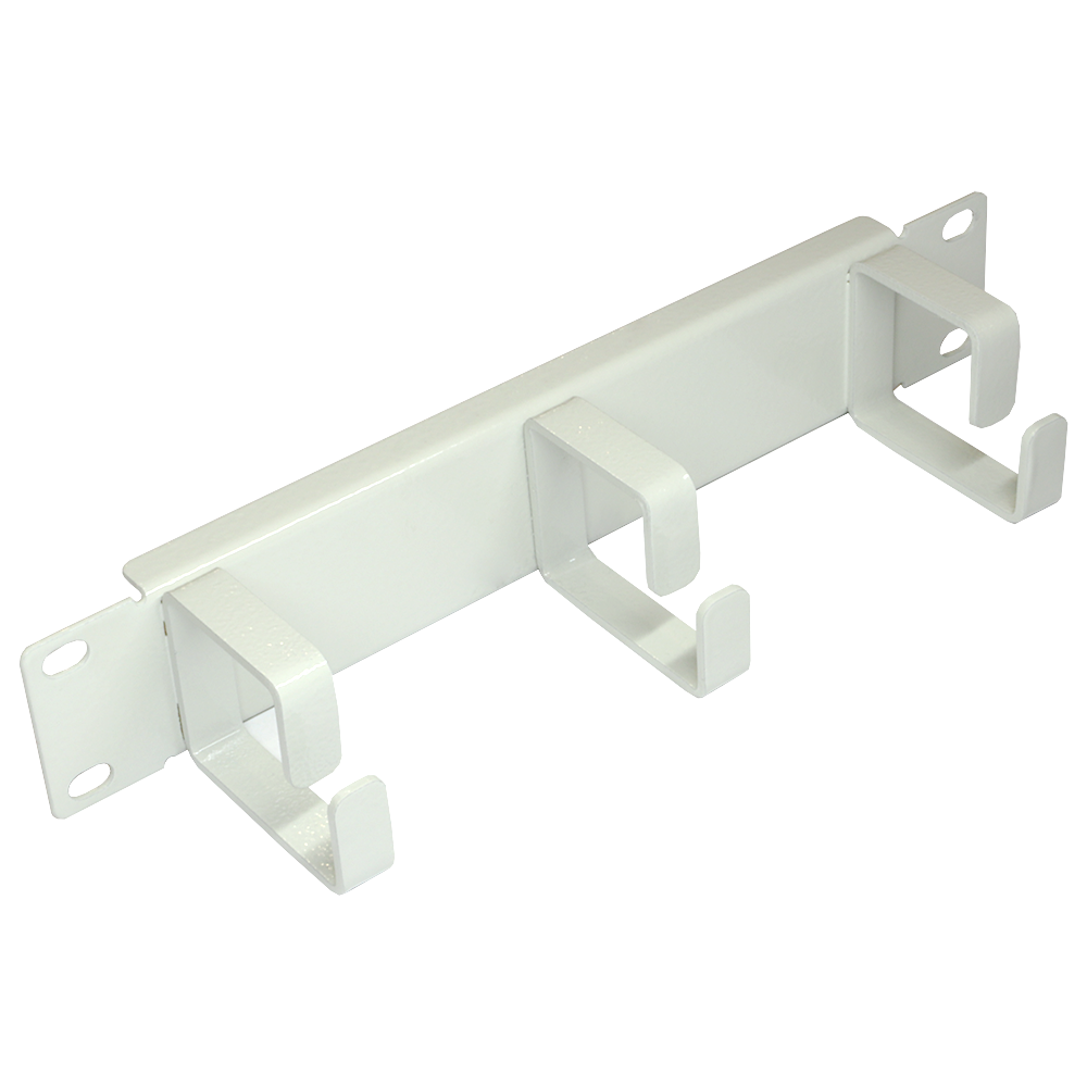Кабельный органайзер для шкафа 10", 1U, 3 металлических кольца, серый