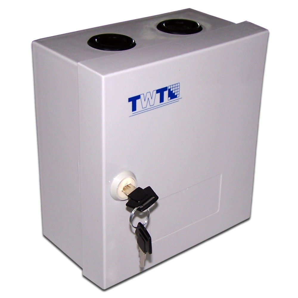 Настенный распределительный бокс, упрощенный, 10 плинтов, 100 пар, пластик, с замком