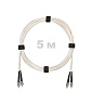 Патч-корд оптический армированный бронированный FC/UPC-FC/UPC SM (G.657A1) Duplex 2.0mm LSZH, ,белый, 5 м.