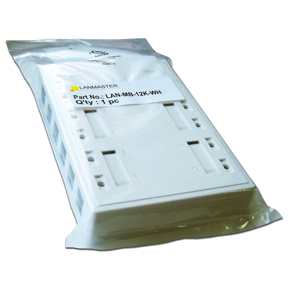 Коробка настенная на 12 кейстоунов, белая__