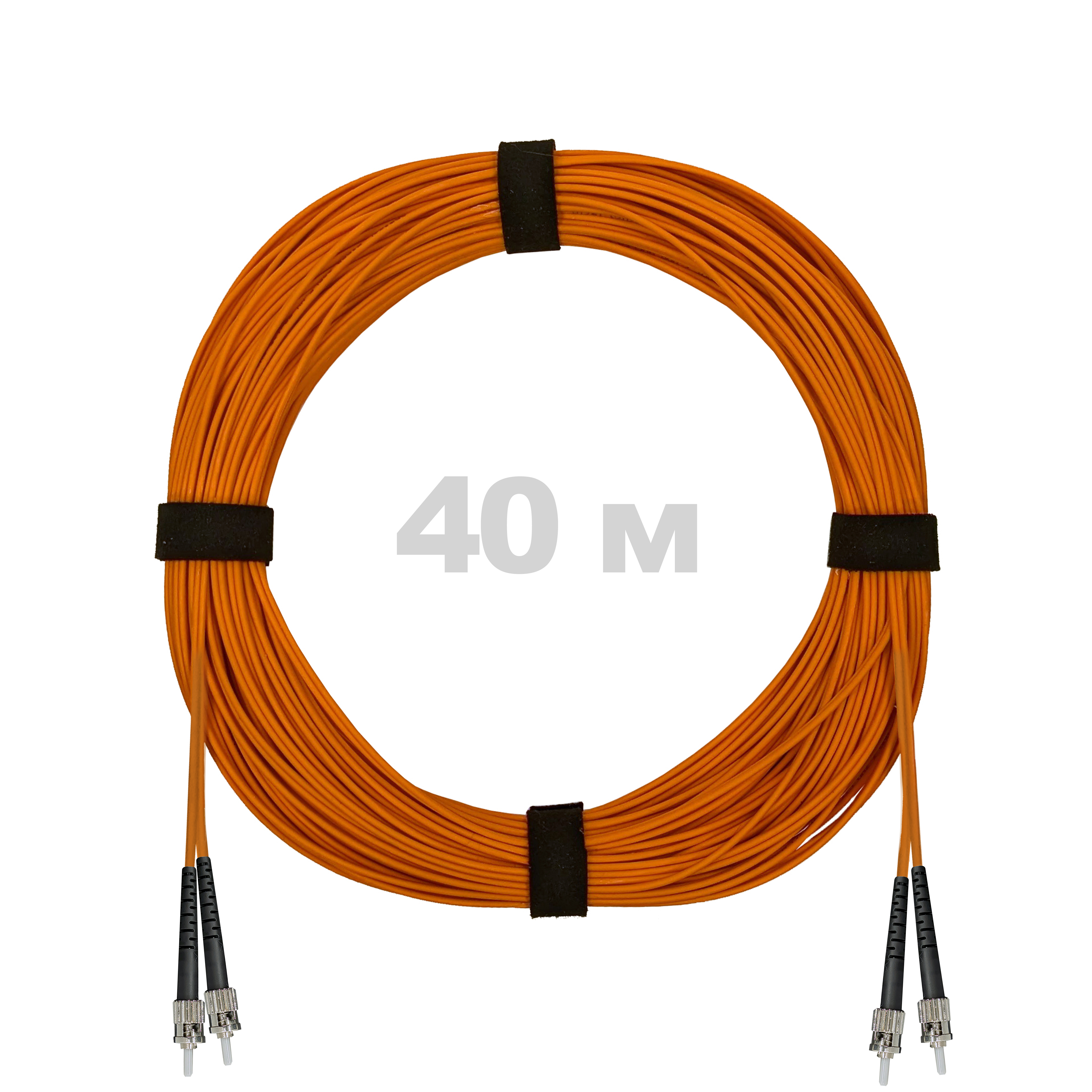 Патч-корд оптический армированный бронированный ST/PC-ST/PC MM (OM2) Duplex 3.0mm LSZH, 40 м.