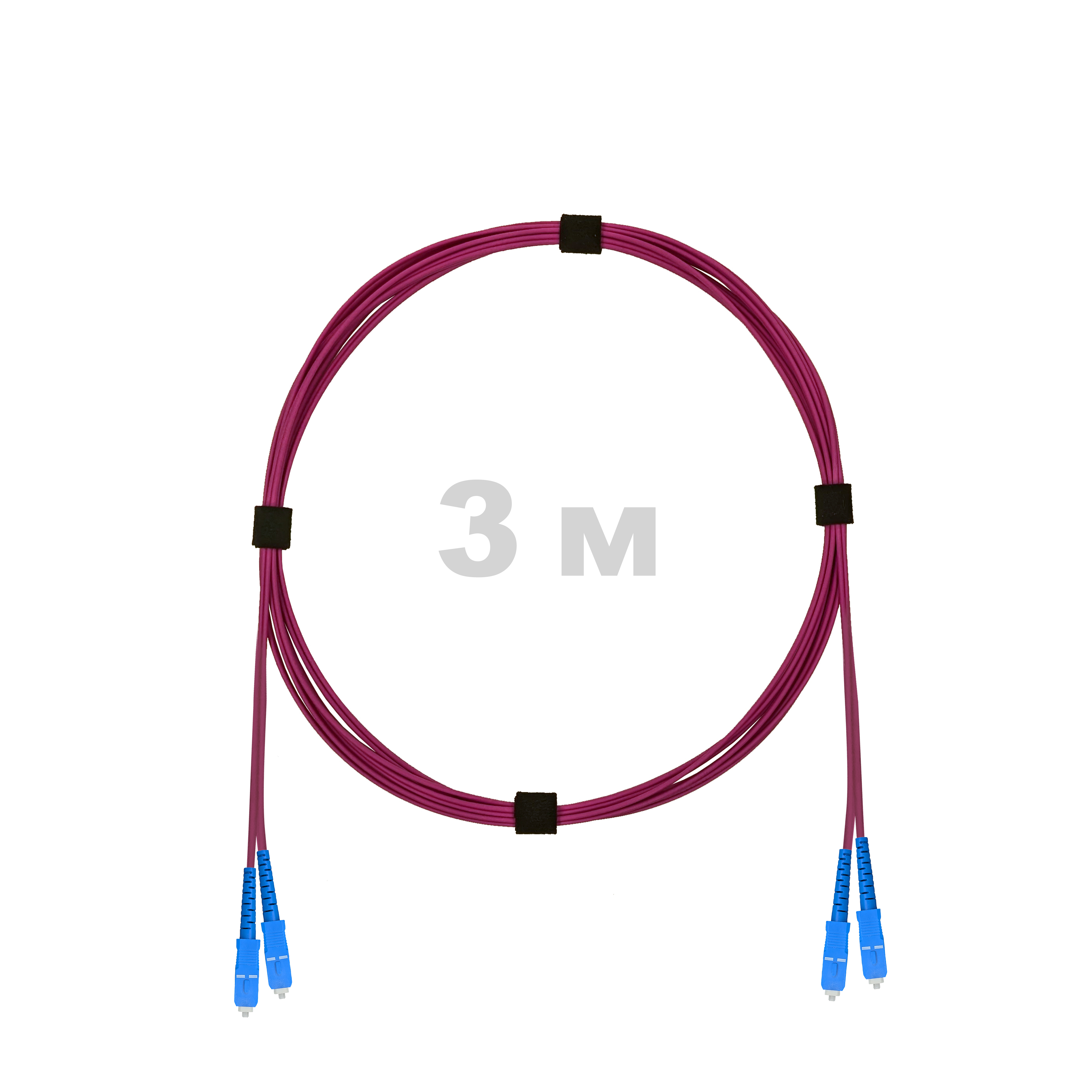 Патч-корд оптический SC/UPC-SC/UPC MM (OM4) 3mm duplex LSZH,  3 м.