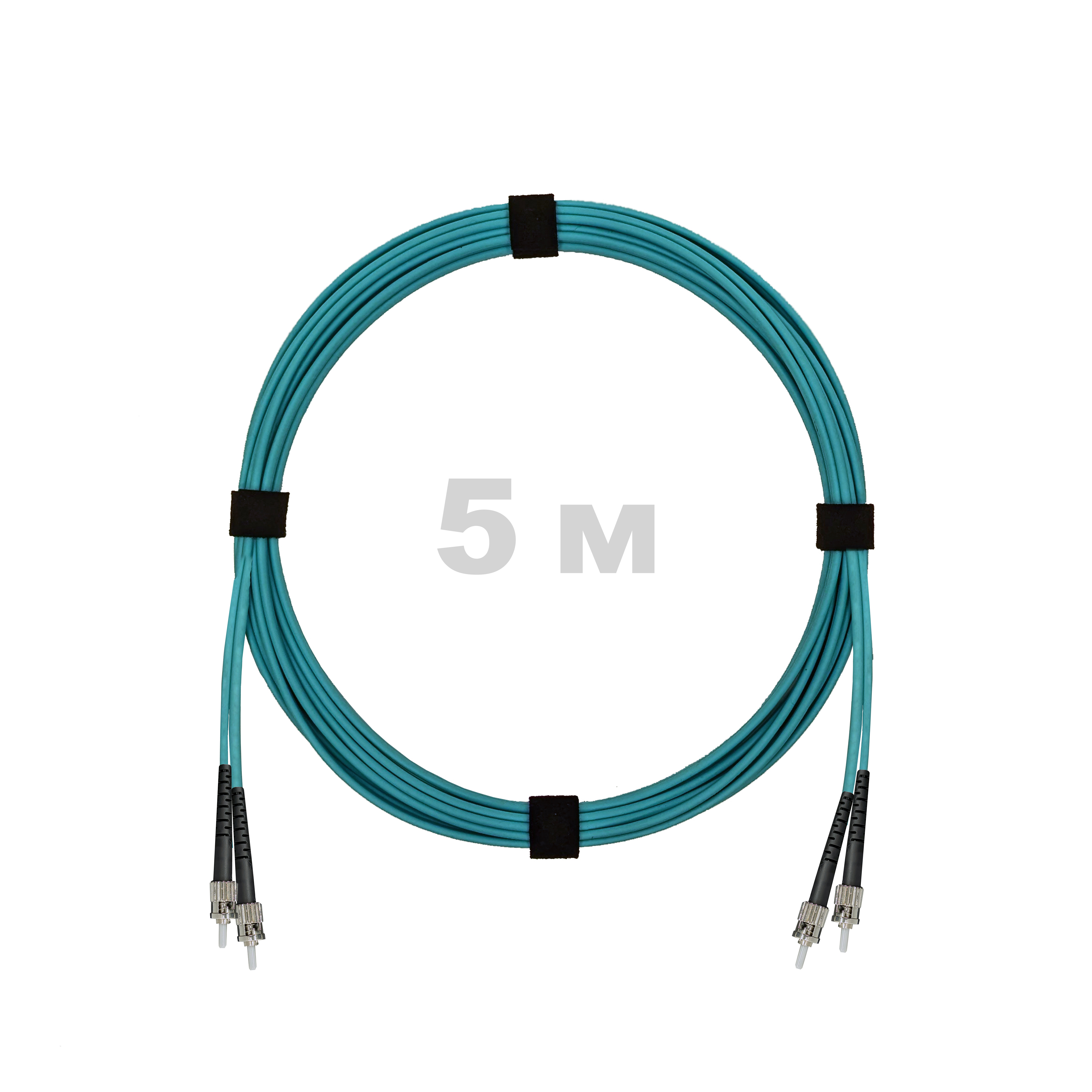 Патч-корд оптический ST/PC-ST/PC MM (OM3) 3mm duplex LSZH,  5 м.