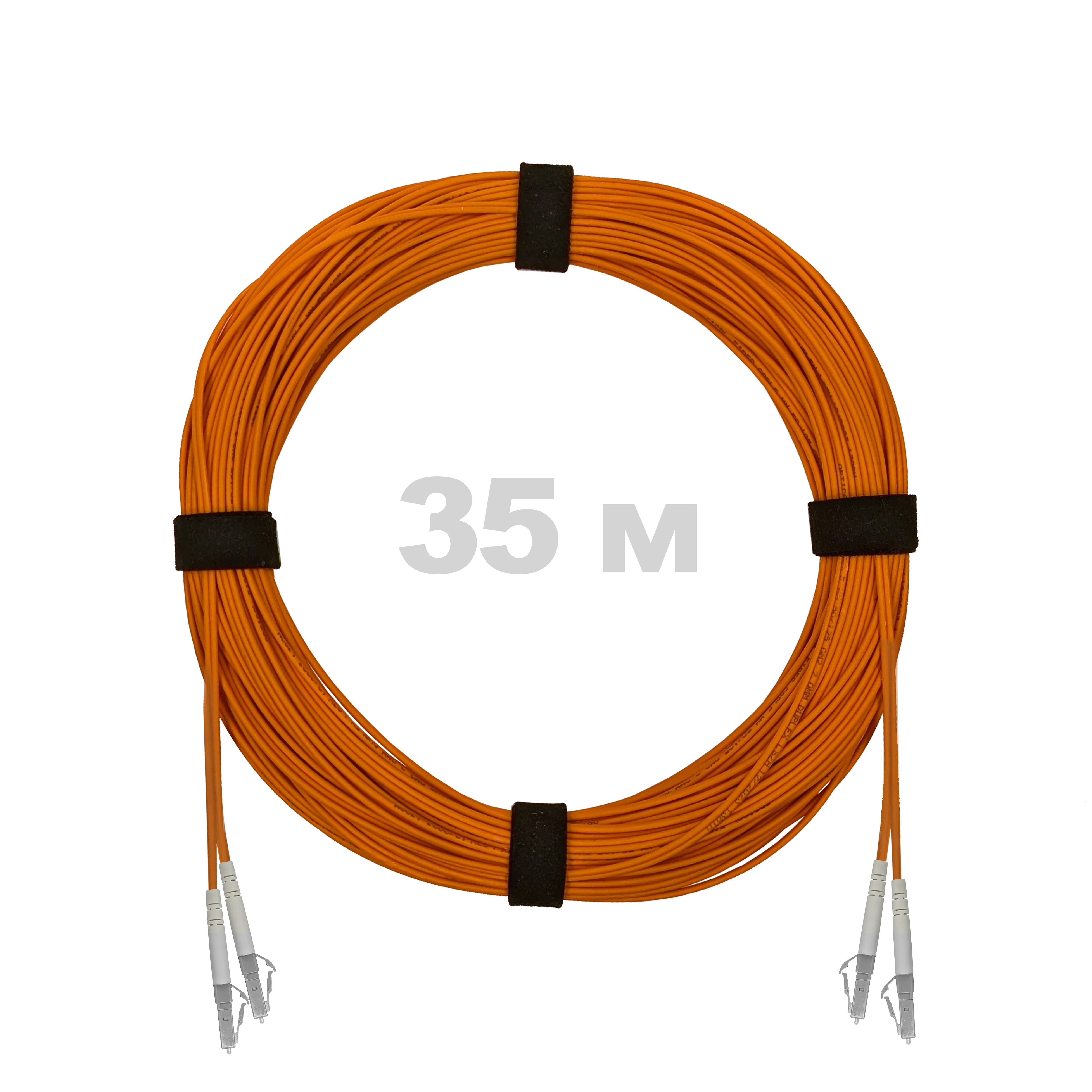 Патч-корд оптический LC/UPC-LC/UPC MM (OM2) 3mm duplex LSZH,  35 м.