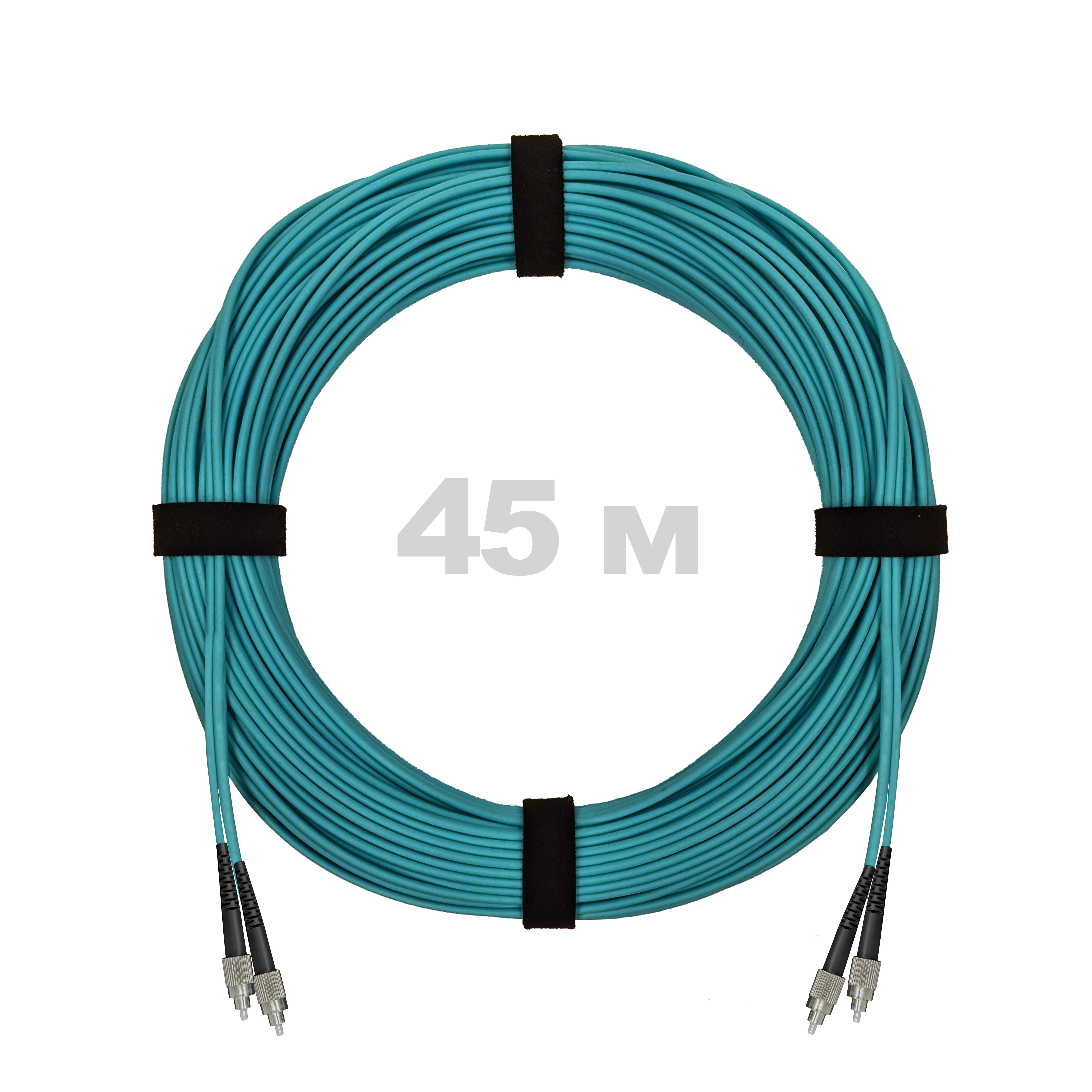 Патч-корд оптический FC/UPC-FC/UPC MM (OM3) 2mm duplex LSZH,  45 м.