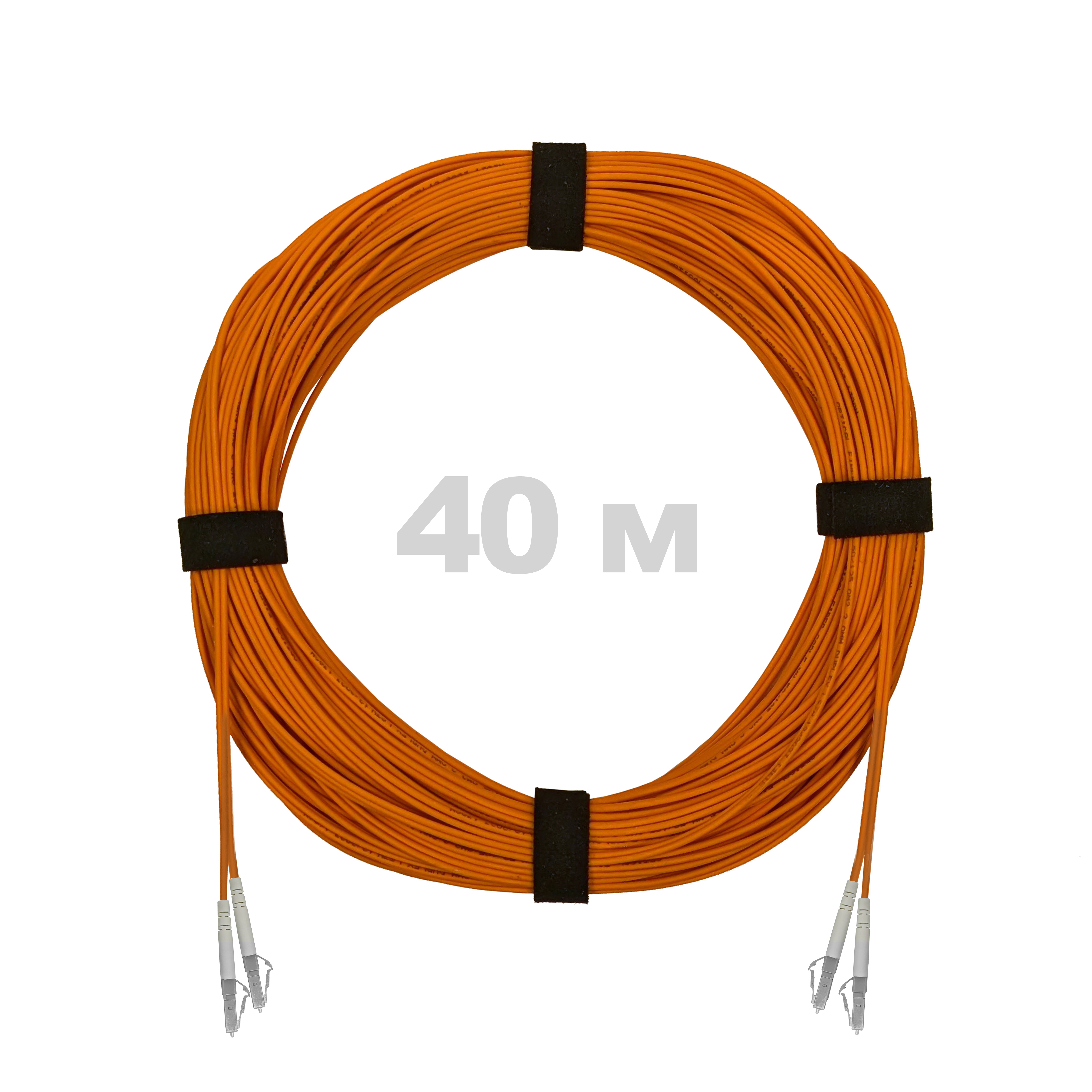 Патч-корд оптический армированный бронированный LC/UPC-LC/UPC MM (OM2) Duplex 2.0mm LSZH, 40 м.