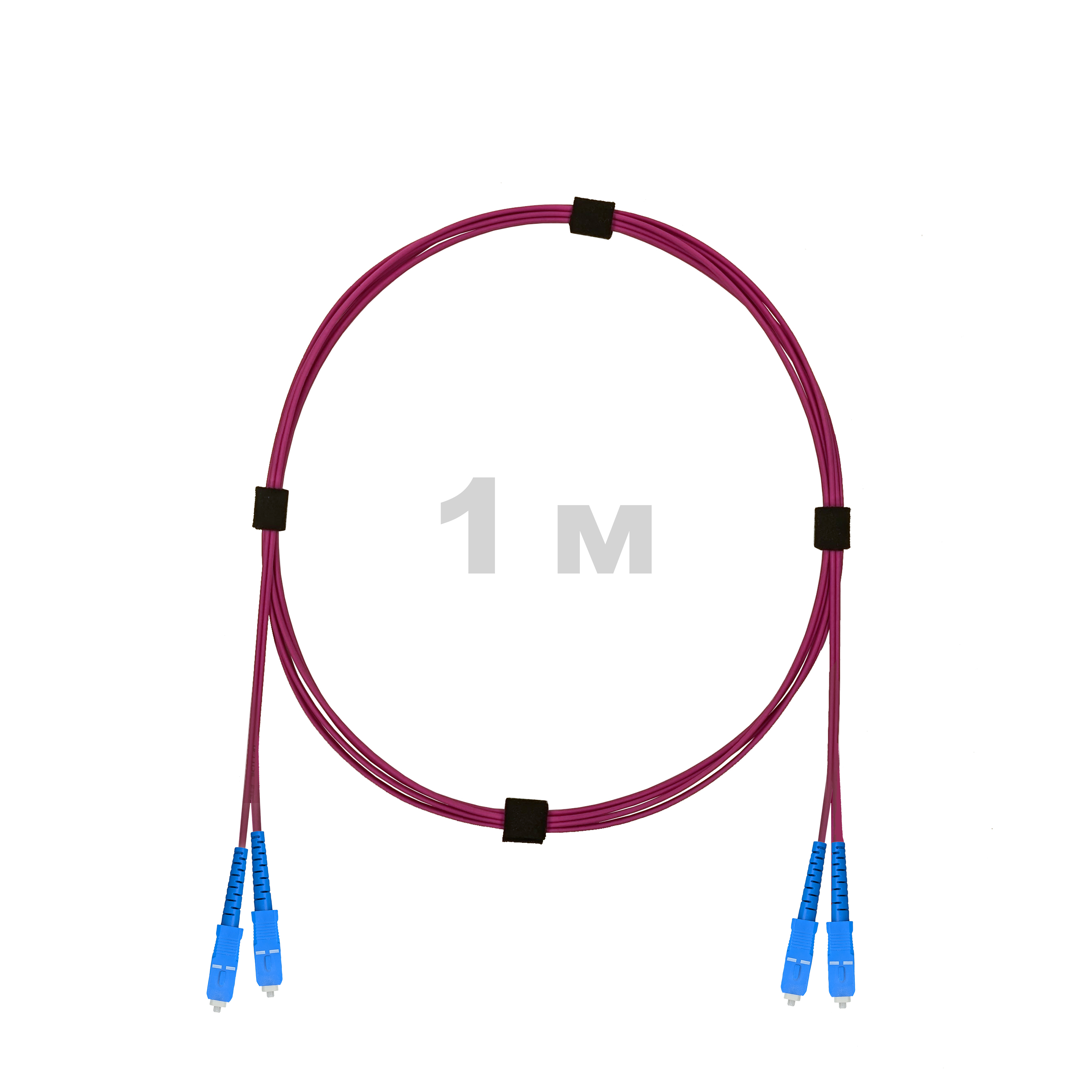 Патч-корд оптический SC/UPC-SC/UPC MM (OM4) 3mm duplex LSZH,  1 м.