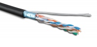 Кабель FUTP4-C5E-S24-OUT-LSZH-BK-500 FTP 4 пары внешний LSZH Hyperline Cat.5e  24 AWG