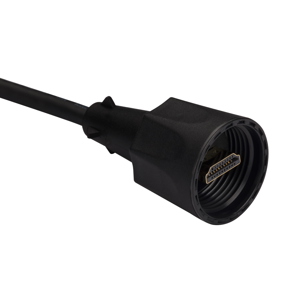 Индустриальный шнур LANMASTER HDMI, IP68, 1.0 м, черный__