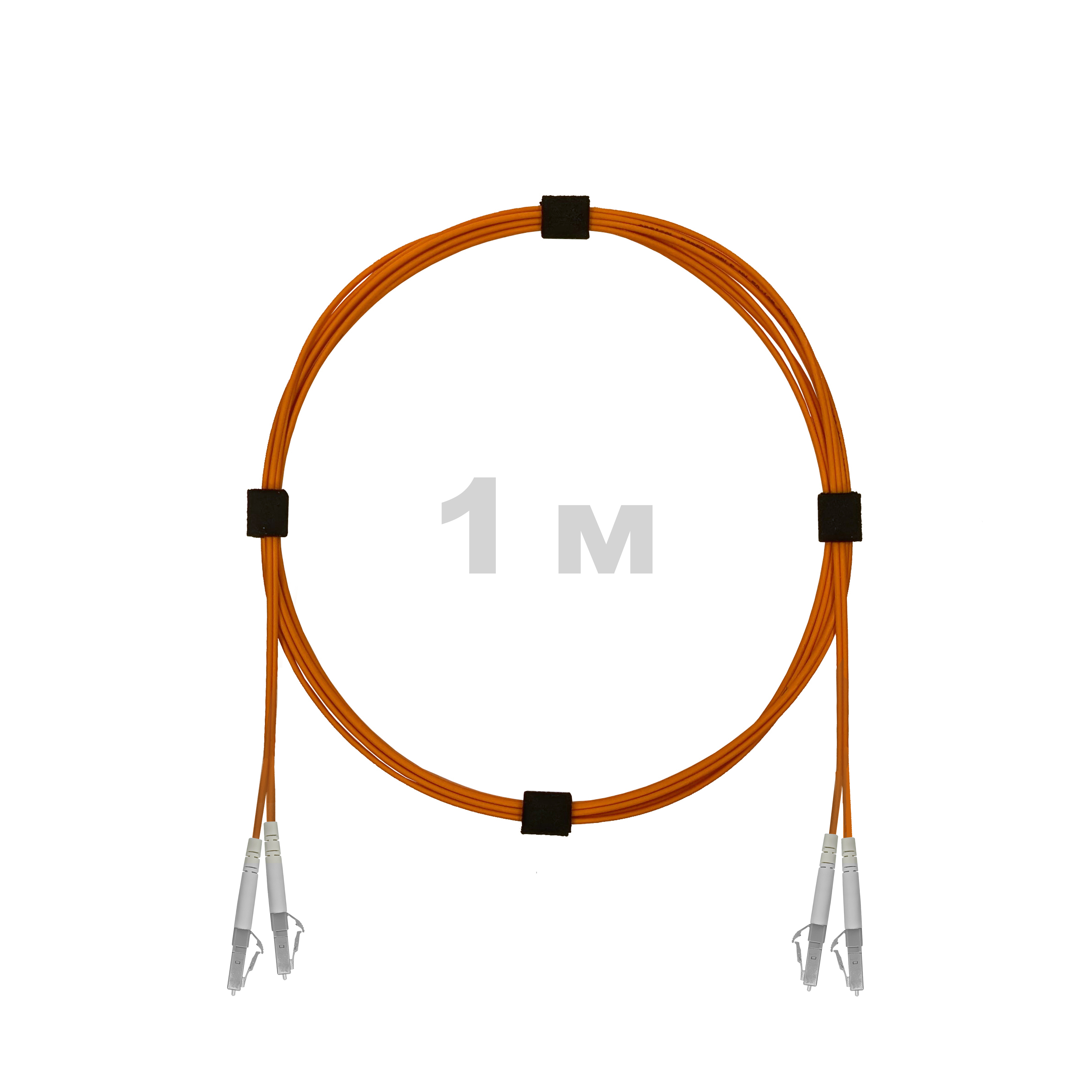 Патч-корд оптический армированный бронированный LC/UPC-LC/UPC MM (OM2) Duplex 2.0mm LSZH, 1 м.
