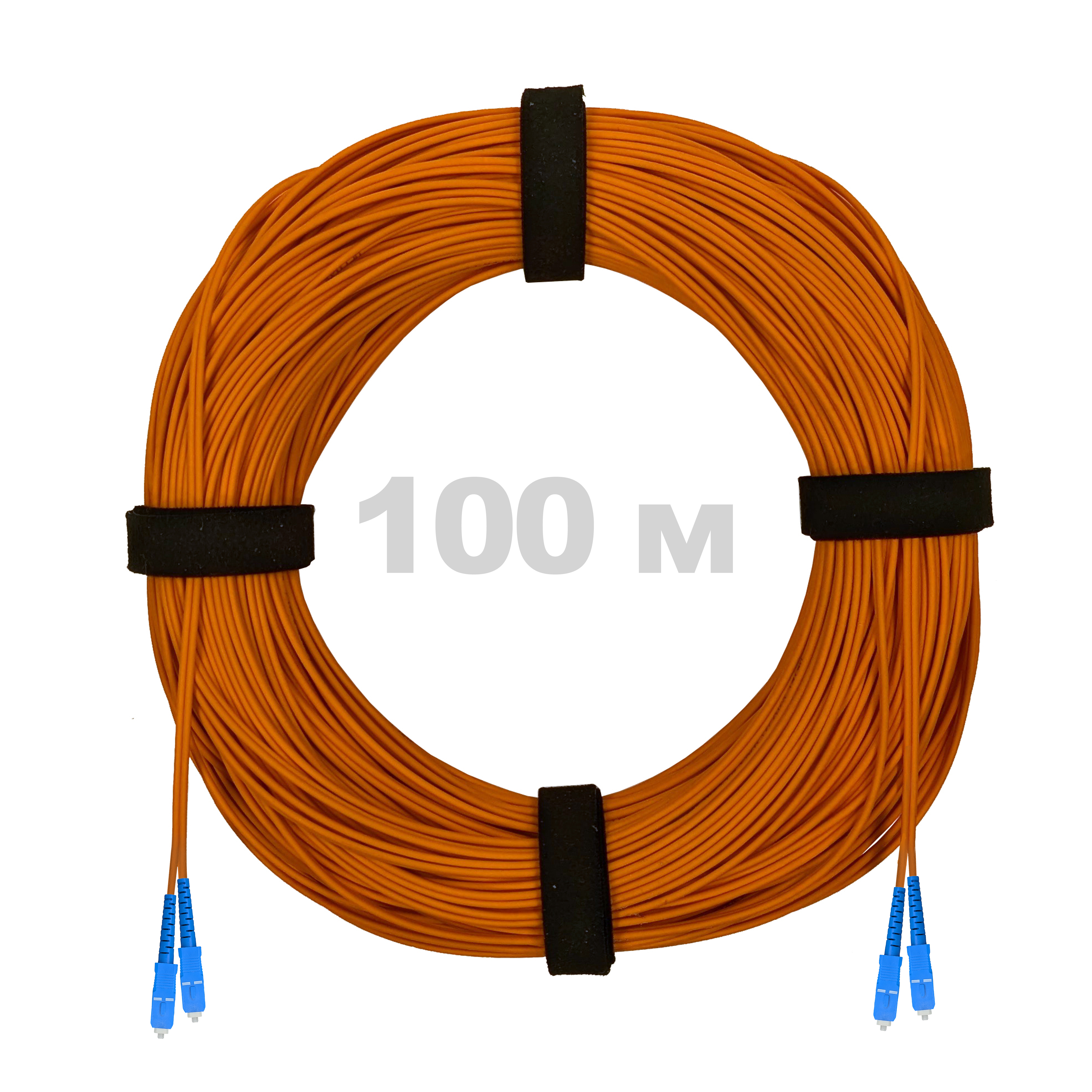 Патч-корд оптический SC/UPC-SC/UPC MM (OM2) 2mm duplex LSZH,  100 м.