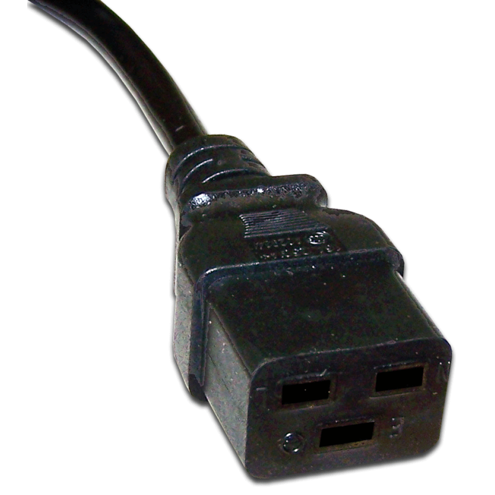 Шнур питания C19-C20, 3х1.5, 220В, 16А, черный, 1 метр__