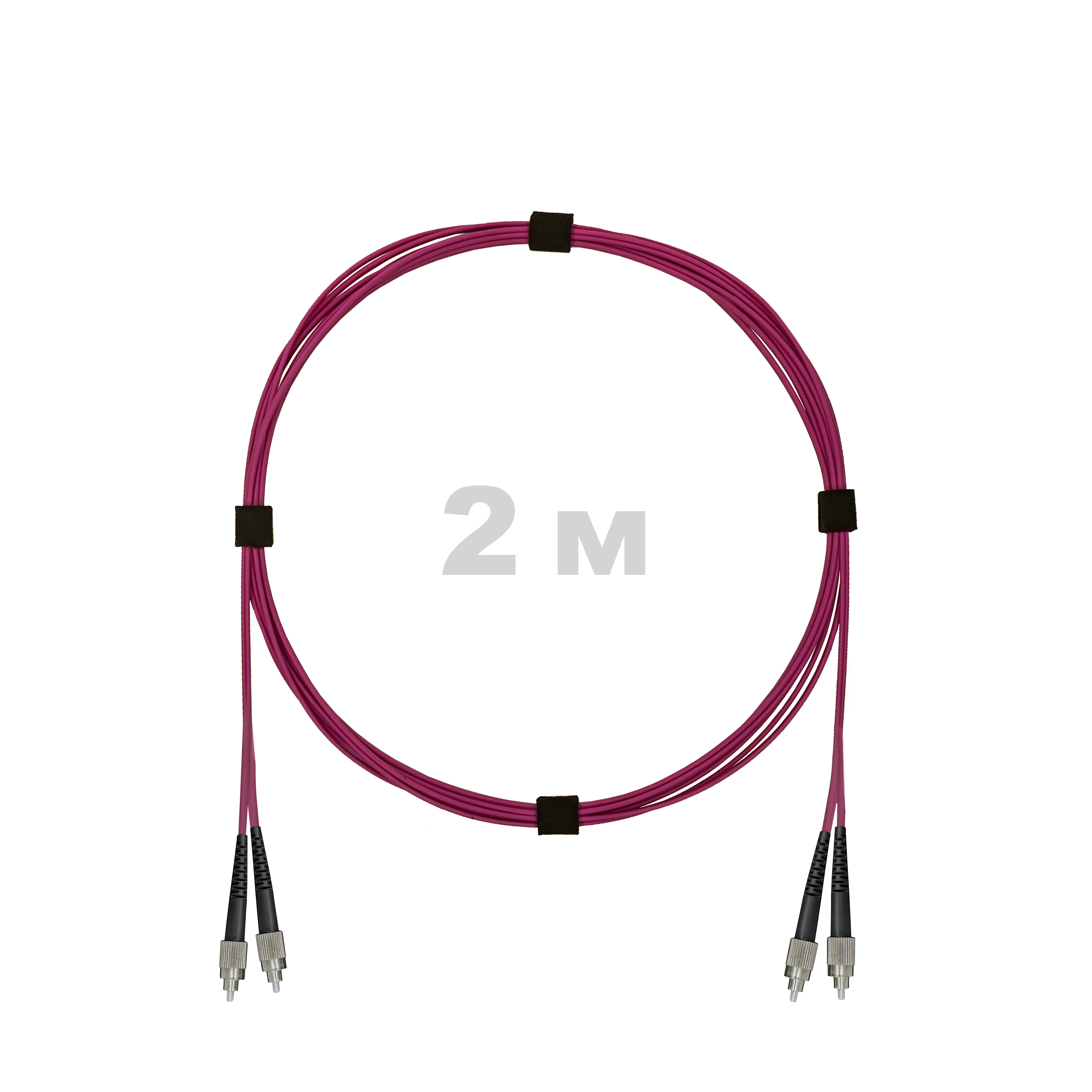 Патч-корд оптический FC/UPC-FC/UPC MM (OM4) 2mm duplex LSZH,  2 м.
