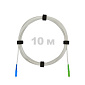 Патч-корд оптический FTTH, диэлектрик FRP, G.657, LSZH, SC/APC-SC/UPC, белый 10 м