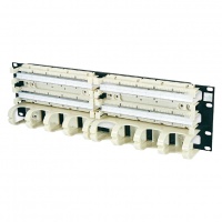 Кросс-панель 110 типа, Cat.5e, 19", 3U, 200-парная с организатором, Eurolan