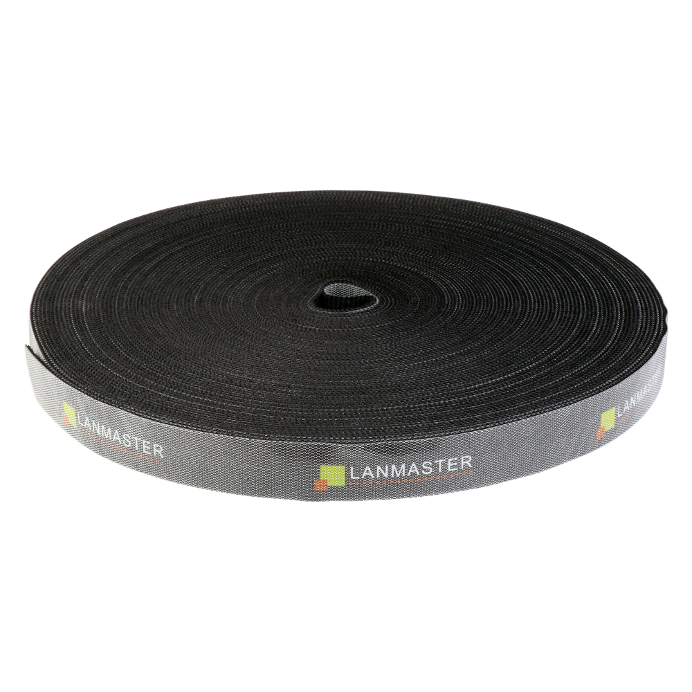 Хомут-липучка LANMASTER шириной 20 мм, 30 м, синий