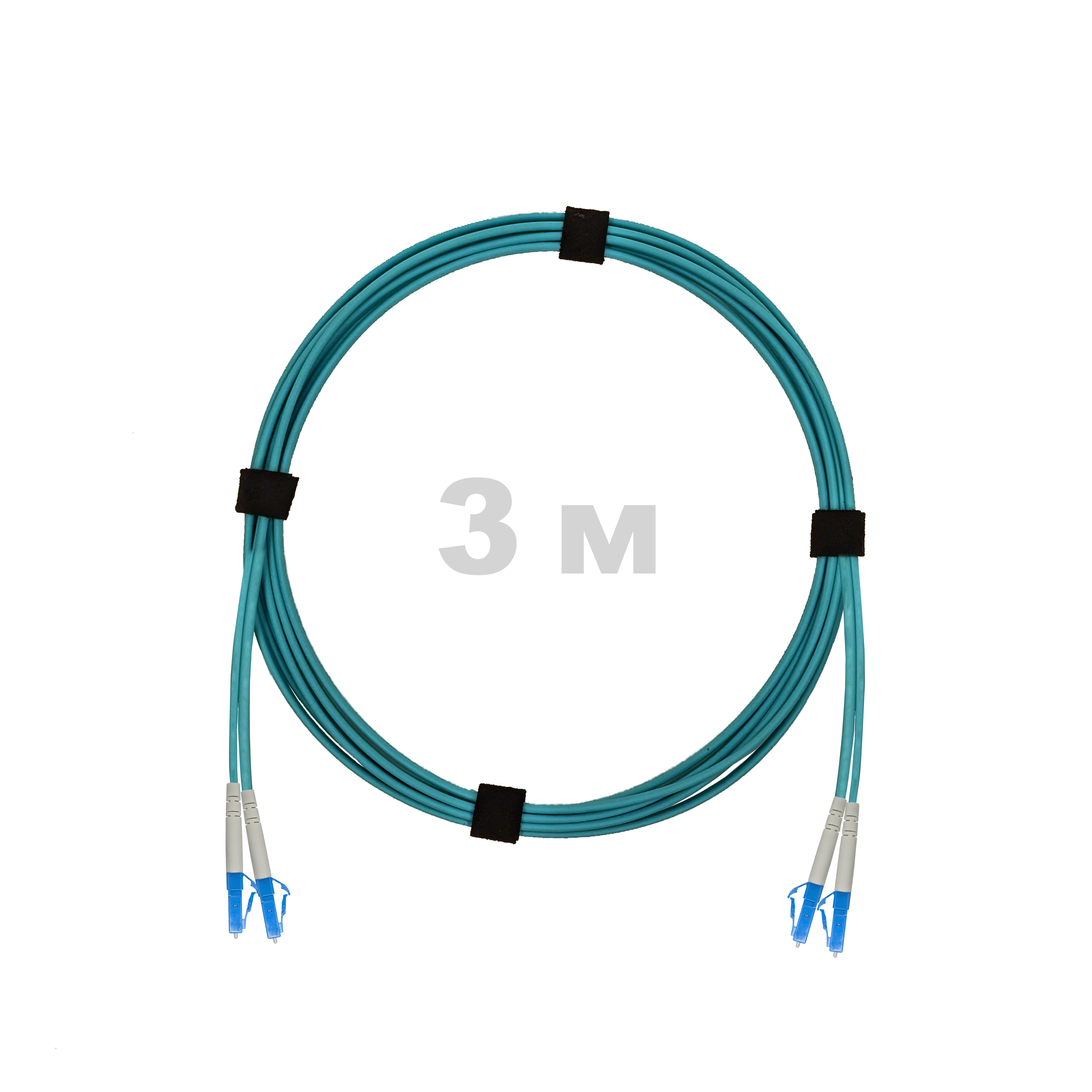 Патч-корд оптический LC/UPC-LC/UPC MM (OM3) 3mm duplex LSZH,  3 м.