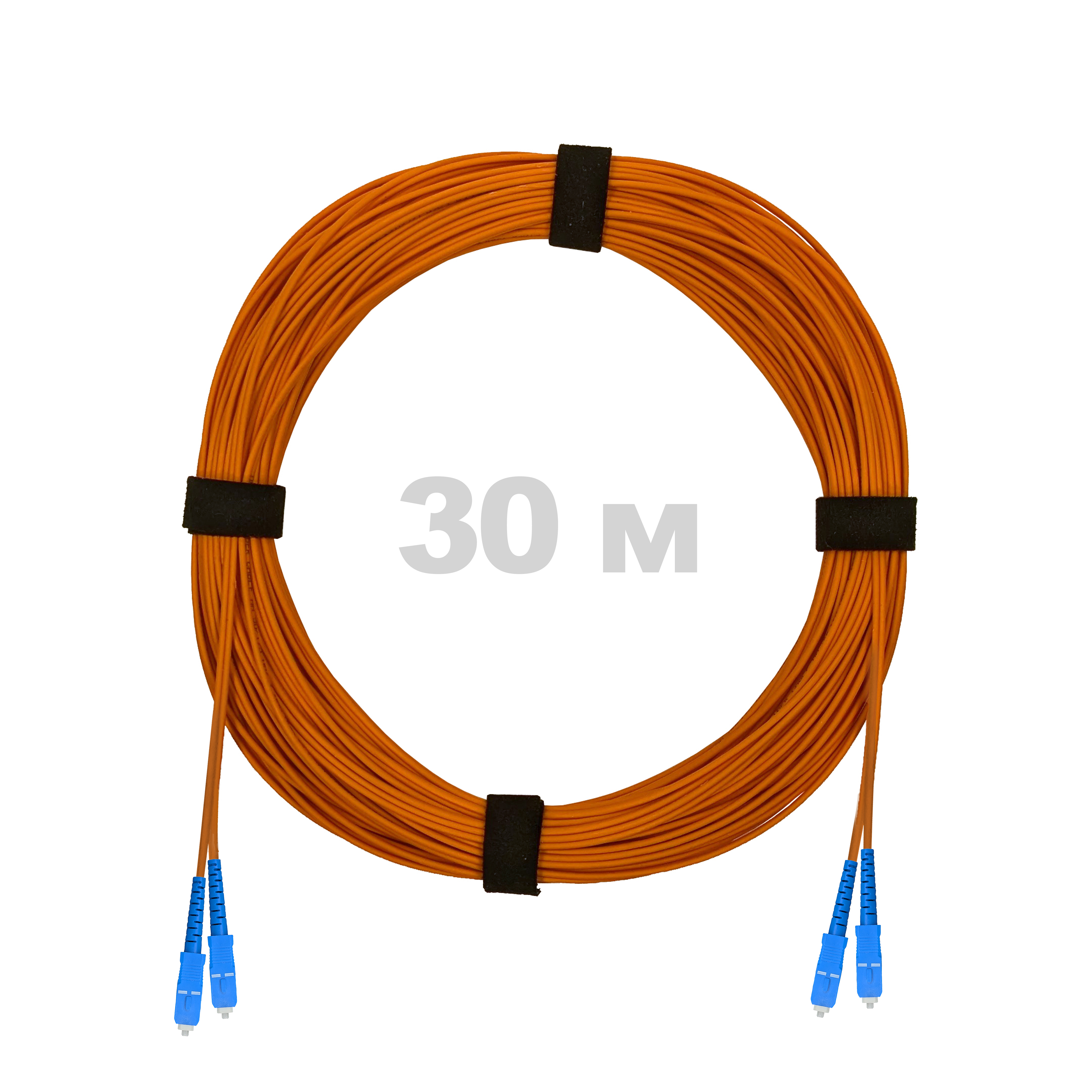 Патч-корд оптический SC/UPC-SC/UPC MM (OM2) 3mm duplex LSZH,  30 м.