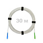 Патч-корд оптический FTTH, диэлектрик FRP, G.657, LSZH, SC/APC-SC/UPC, белый 30 м